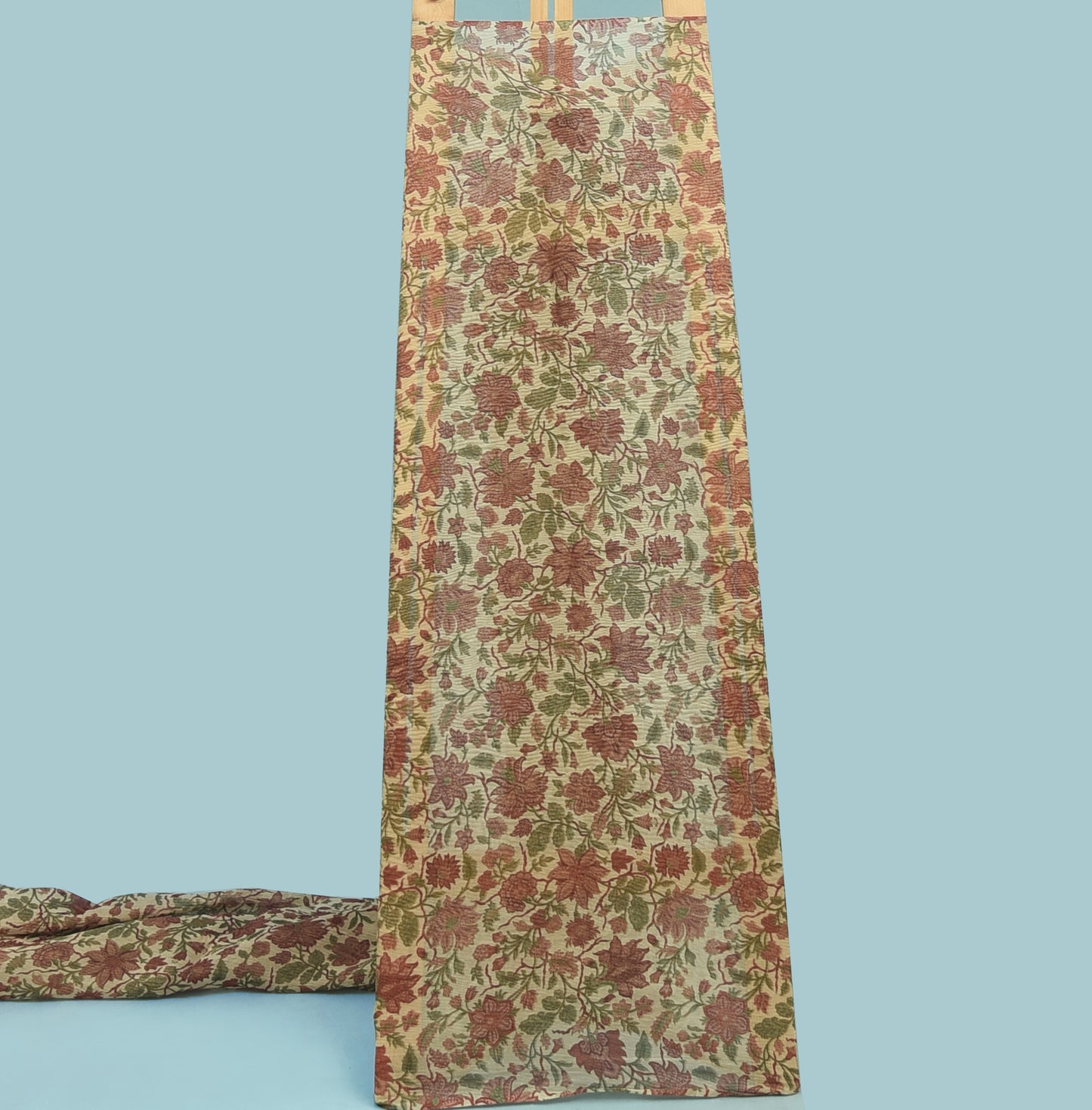 Floral Tissue Jaquard Crepe Print Fabric
