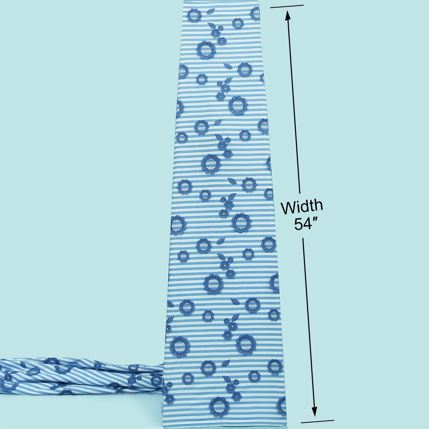 Crepe Stripe Embroidery Fabric