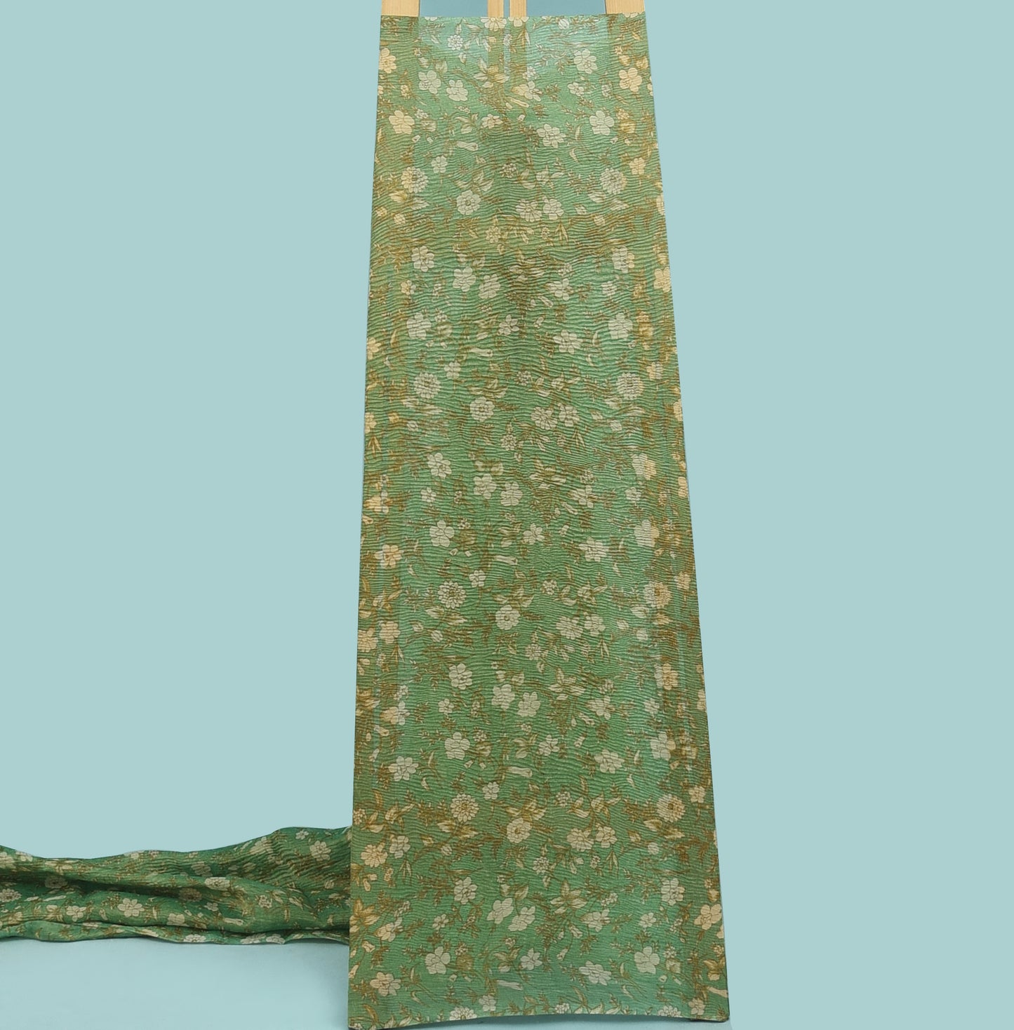 Floral Tissue Jaquard Crepe Print Fabric