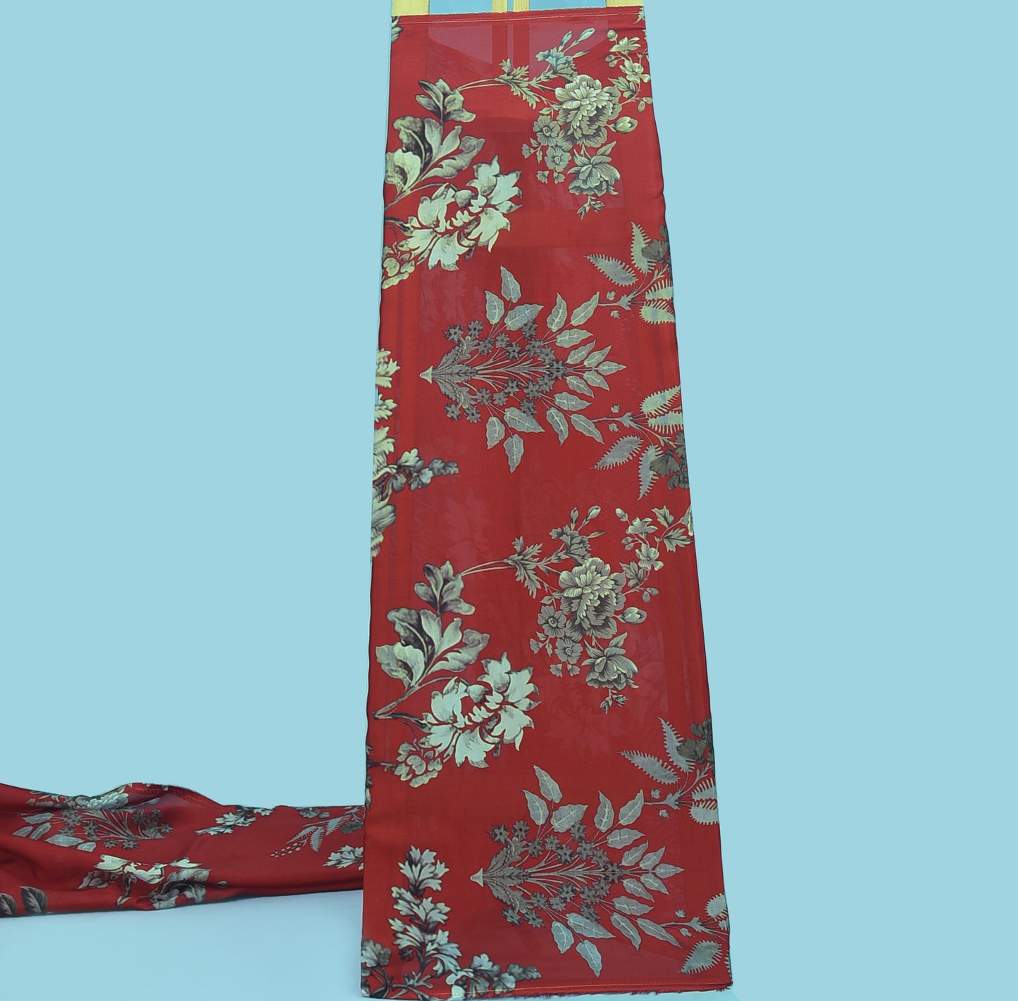 Multicolor Silk Organza Print Fabric