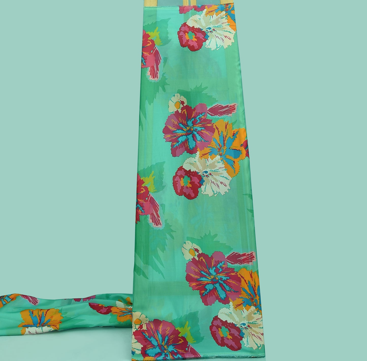 Multicolor Silk Organza Print Fabric