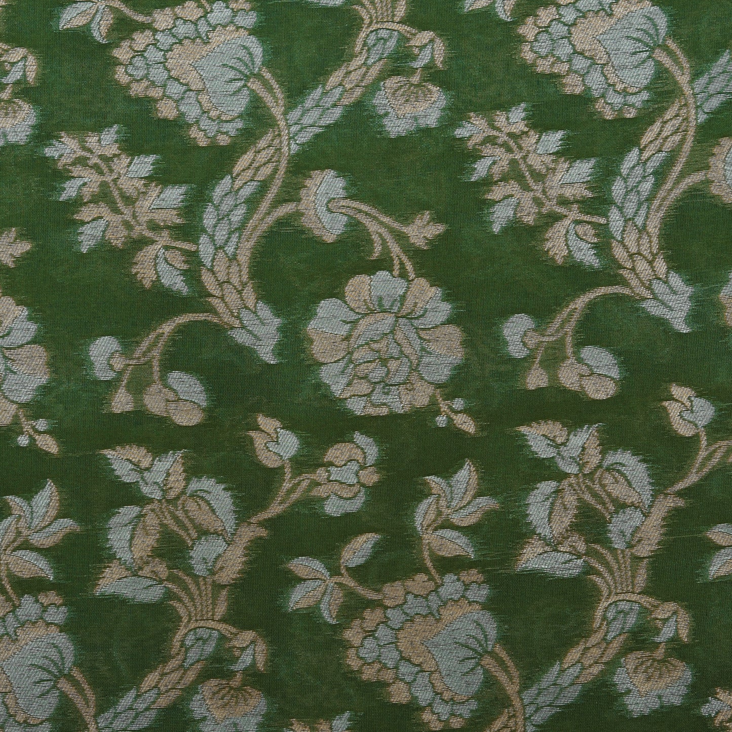 Green Color Kadwa Brocade Fabric