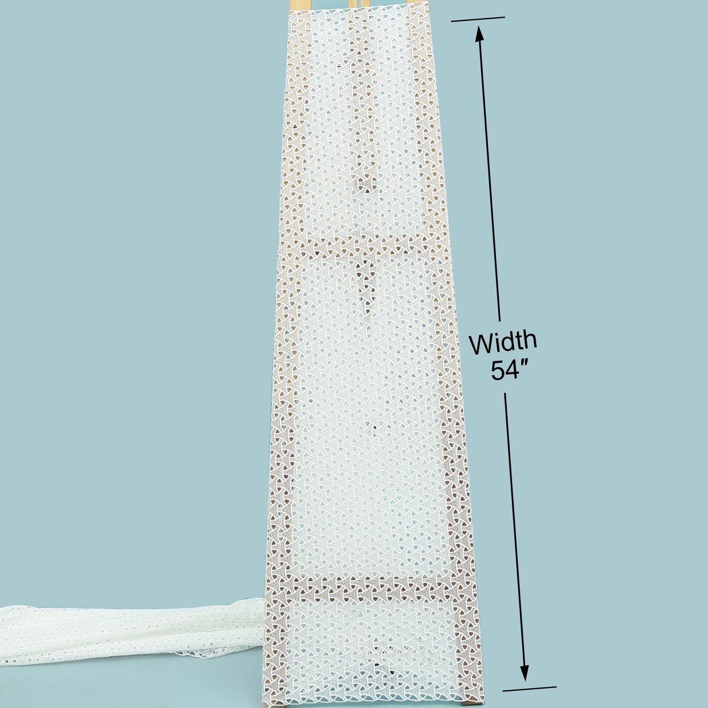 White Color Crossia Cut Work Fabric