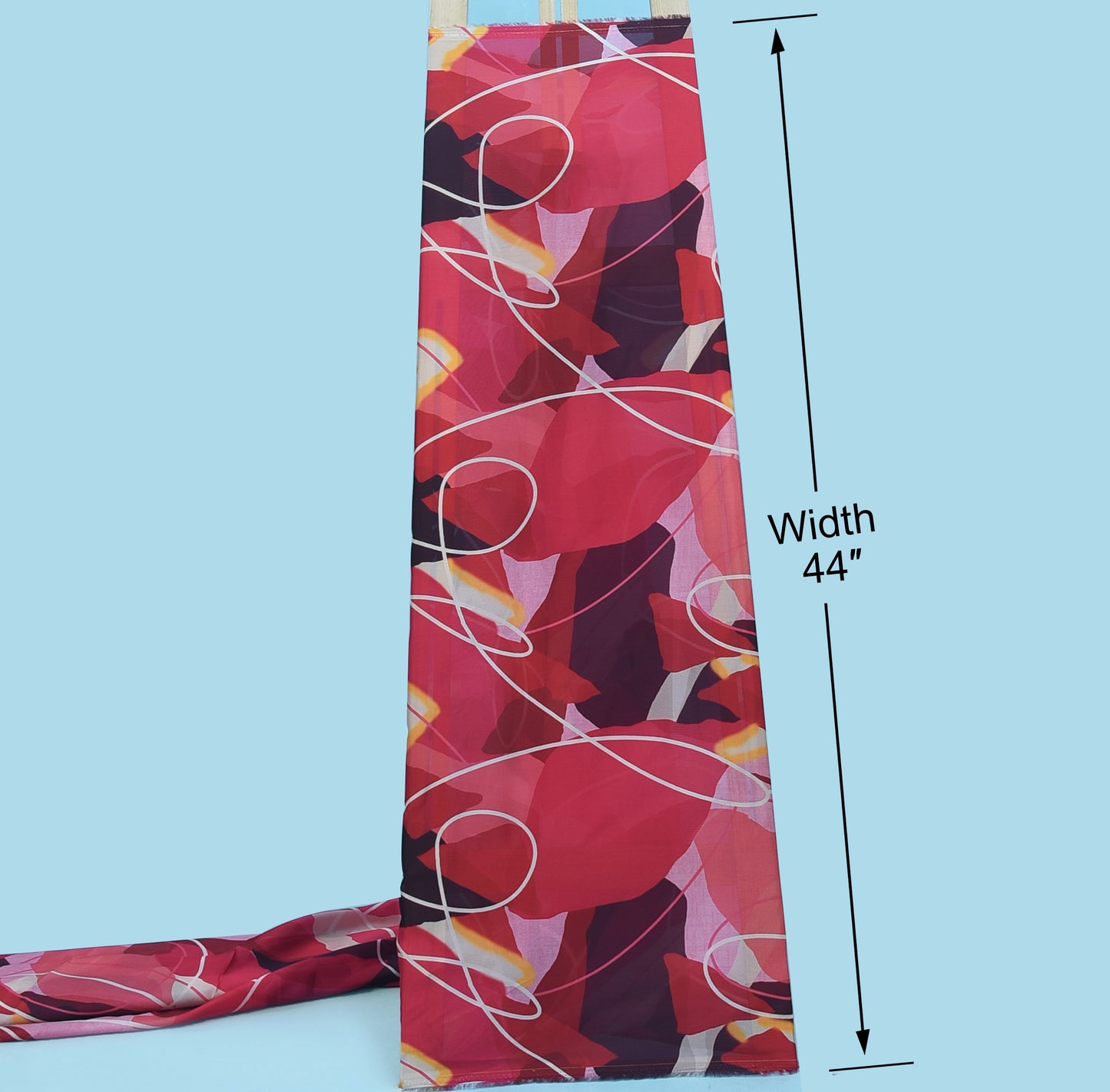 Multicolor Organza Silk Print Fabric