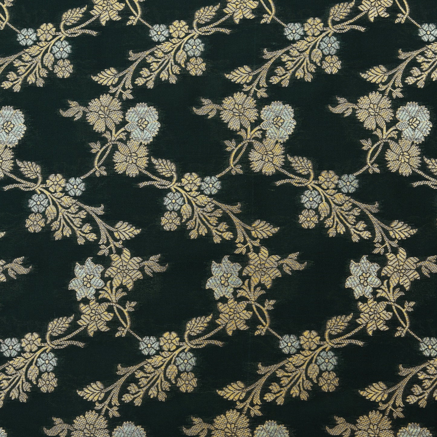 Bottle Green Color Kadwa Brocade Fabric