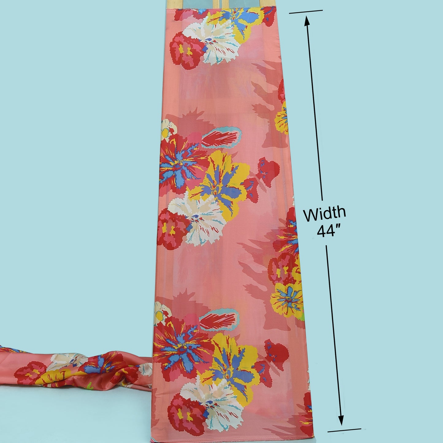 Multicolor Organza Silk Print Fabric