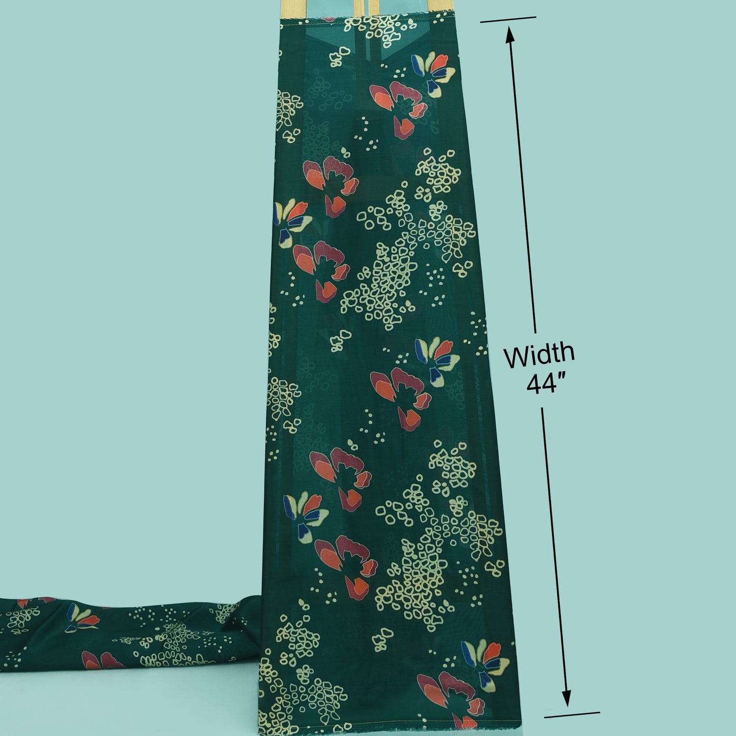 Multicolor Organza Silk Print Fabric