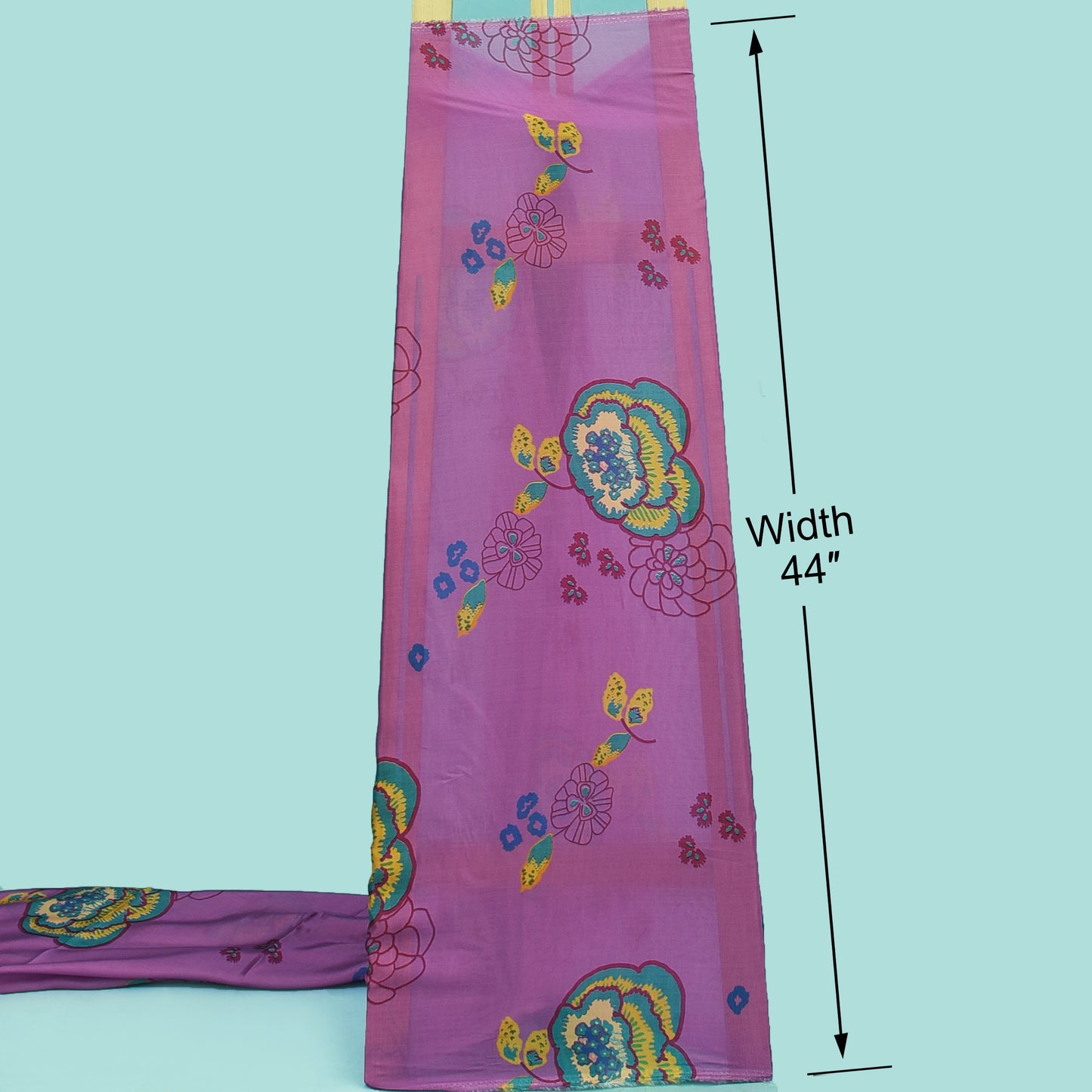 Multicolor Organza Silk Print Fabric