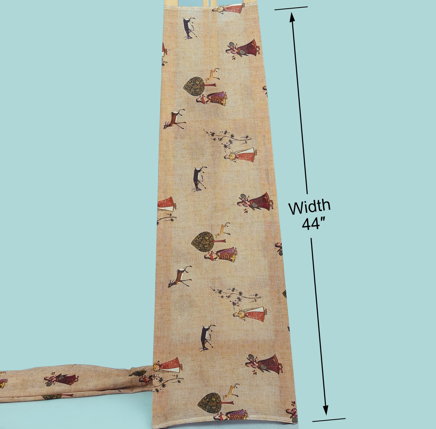 Multicolor Crush Chiffon Hydra Print Fabric