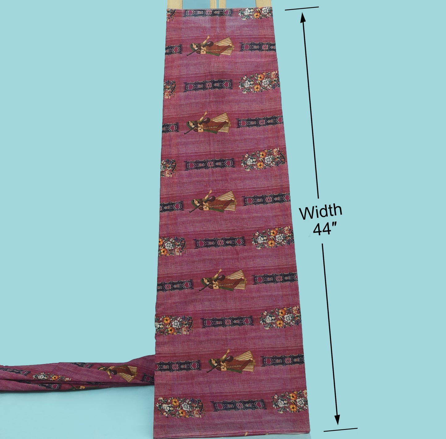 Multicolor Crush Chiffon Hydra Print Fabric