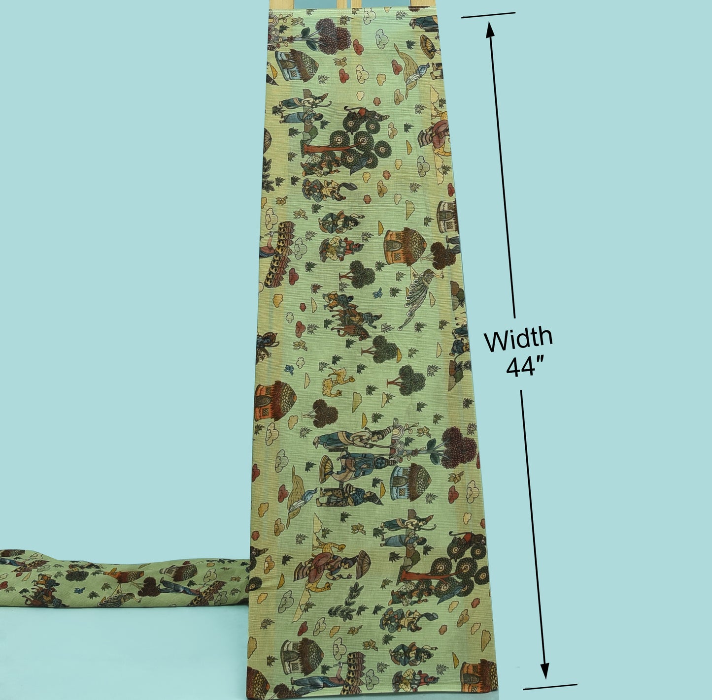 Multicolor Crush Chiffon Hydra Print Fabric