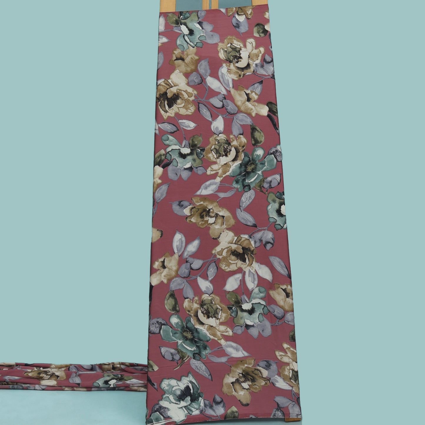 Multicolor Zara Satin Print Fabric