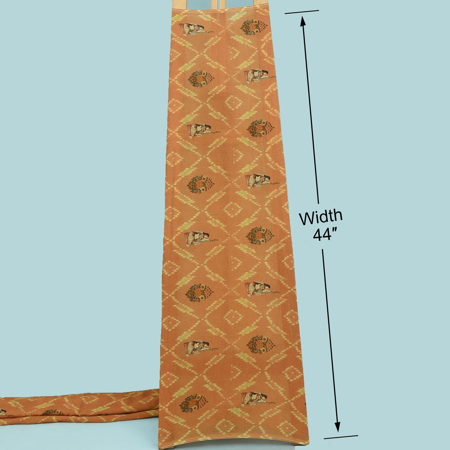 Multicolor Crush Chiffon Hydra Print Fabric