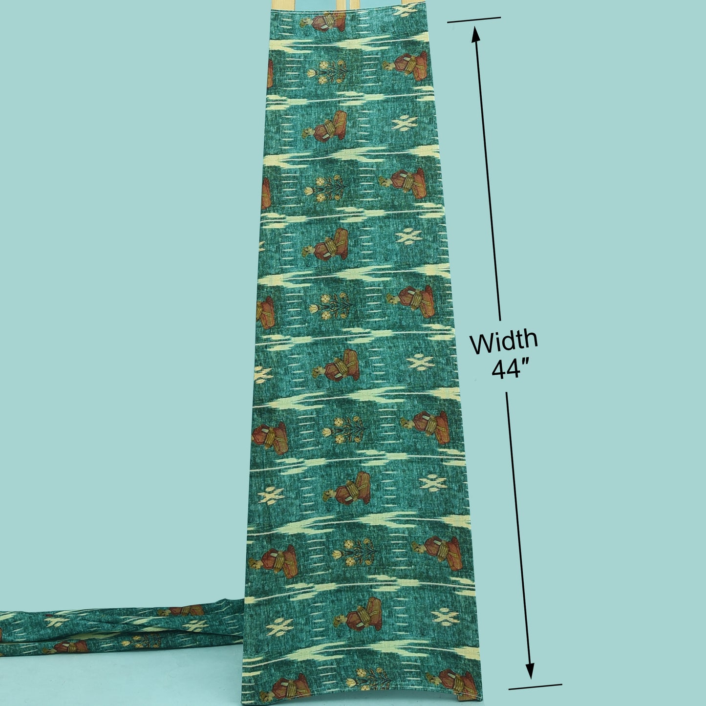 Multicolor Crush Chiffon Hydra Print Fabric