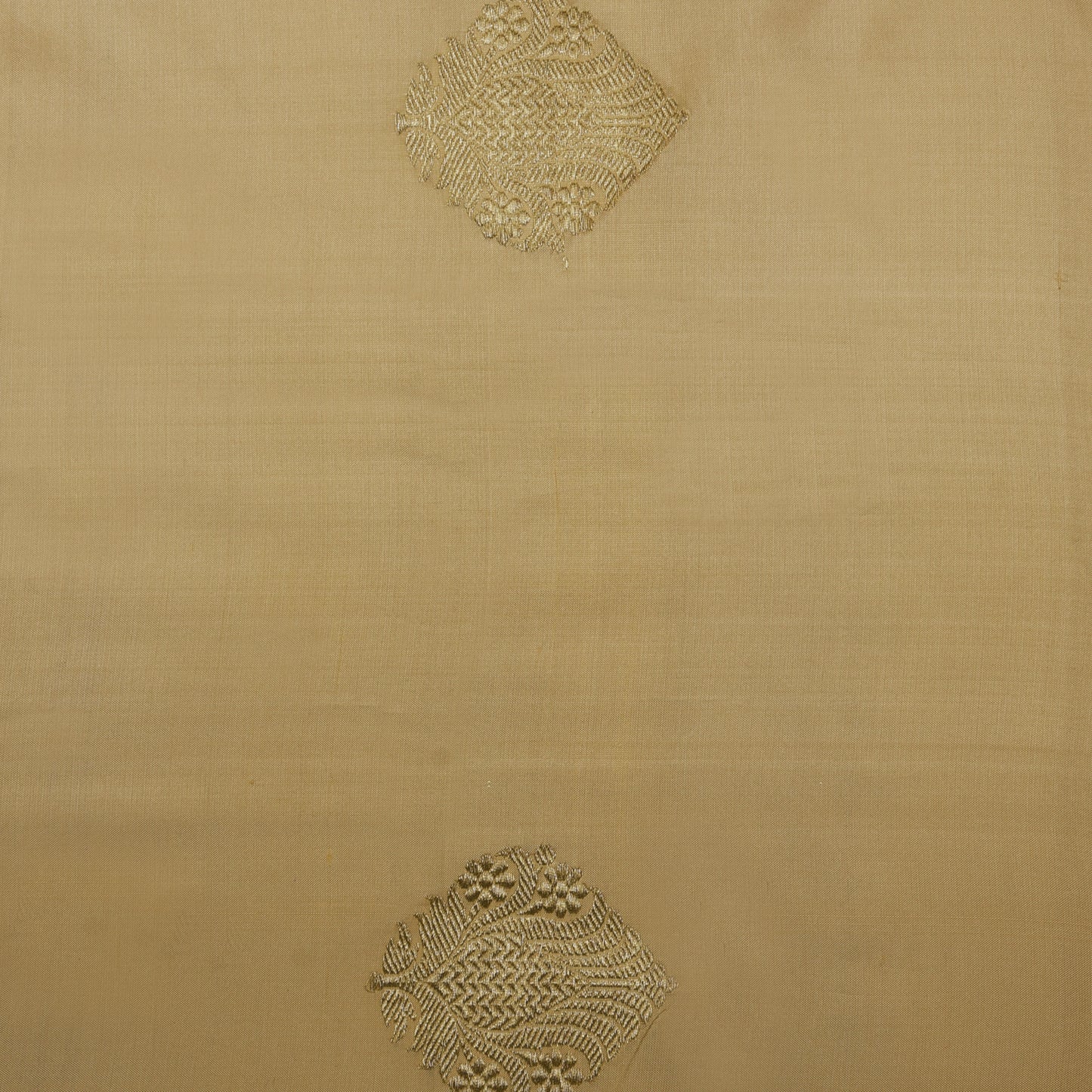 Beige Color Pure Brocade Fabric