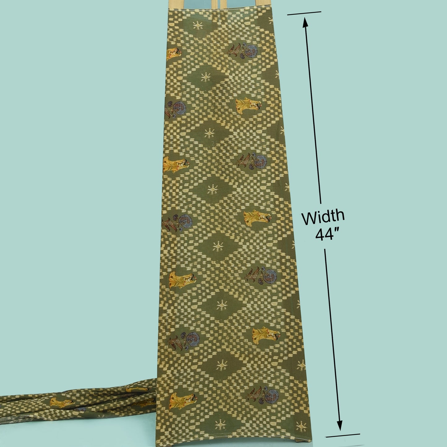 Multicolor Crush Chiffon Hydra Print Fabric