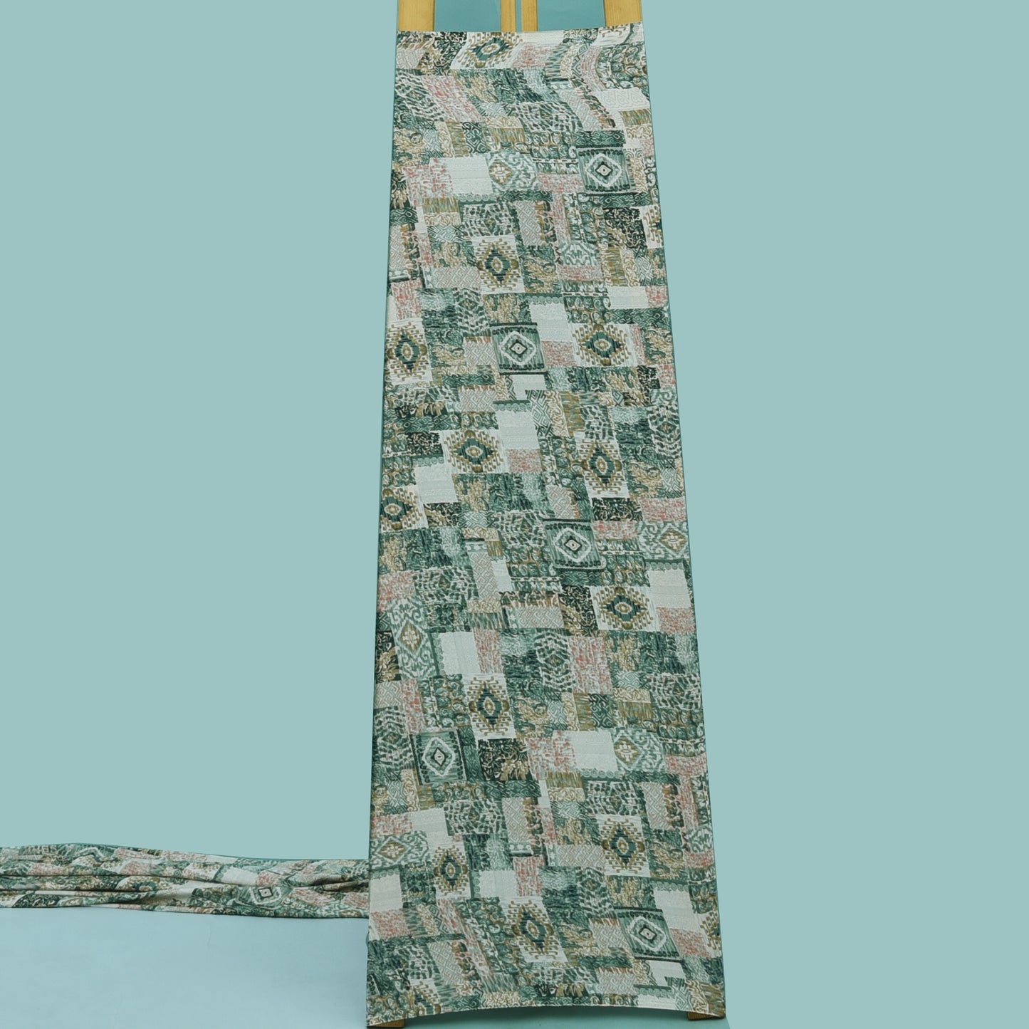 Multicolor Zara Satin Print Fabric