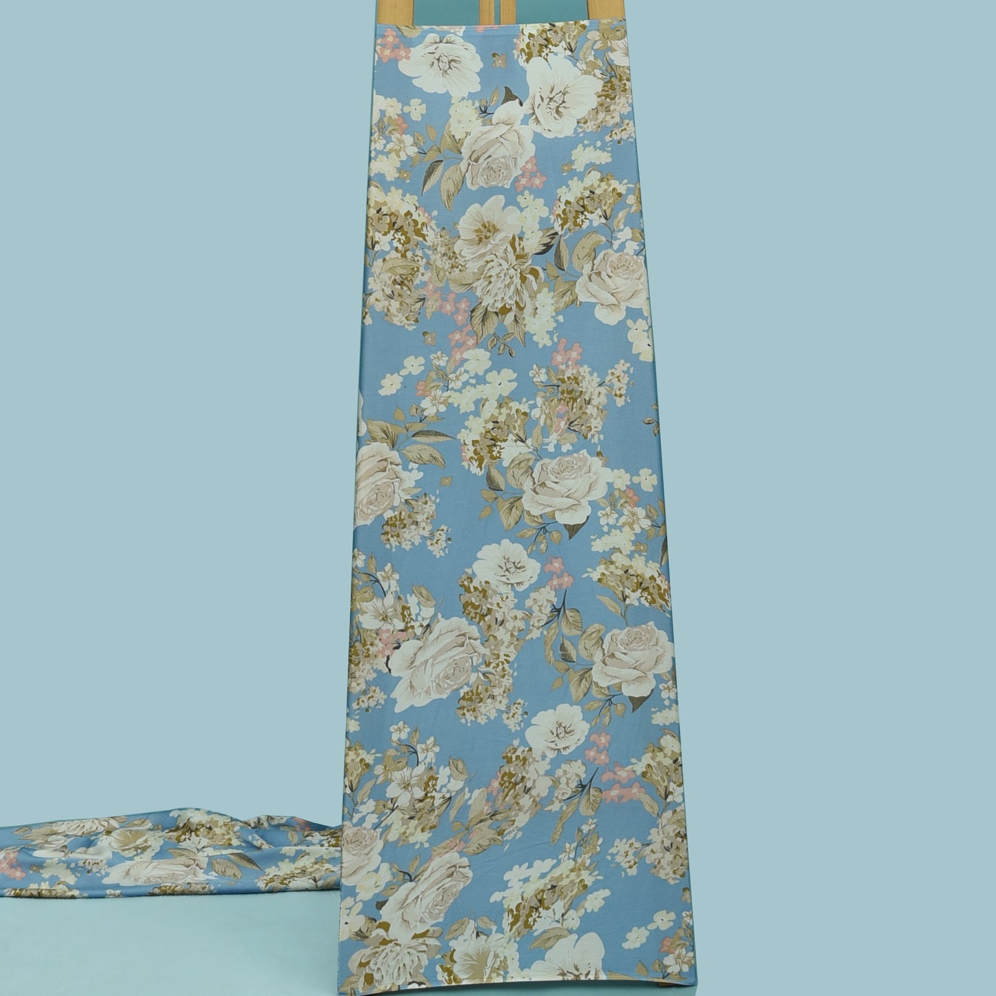 Multicolor Zara Satin Print Fabric