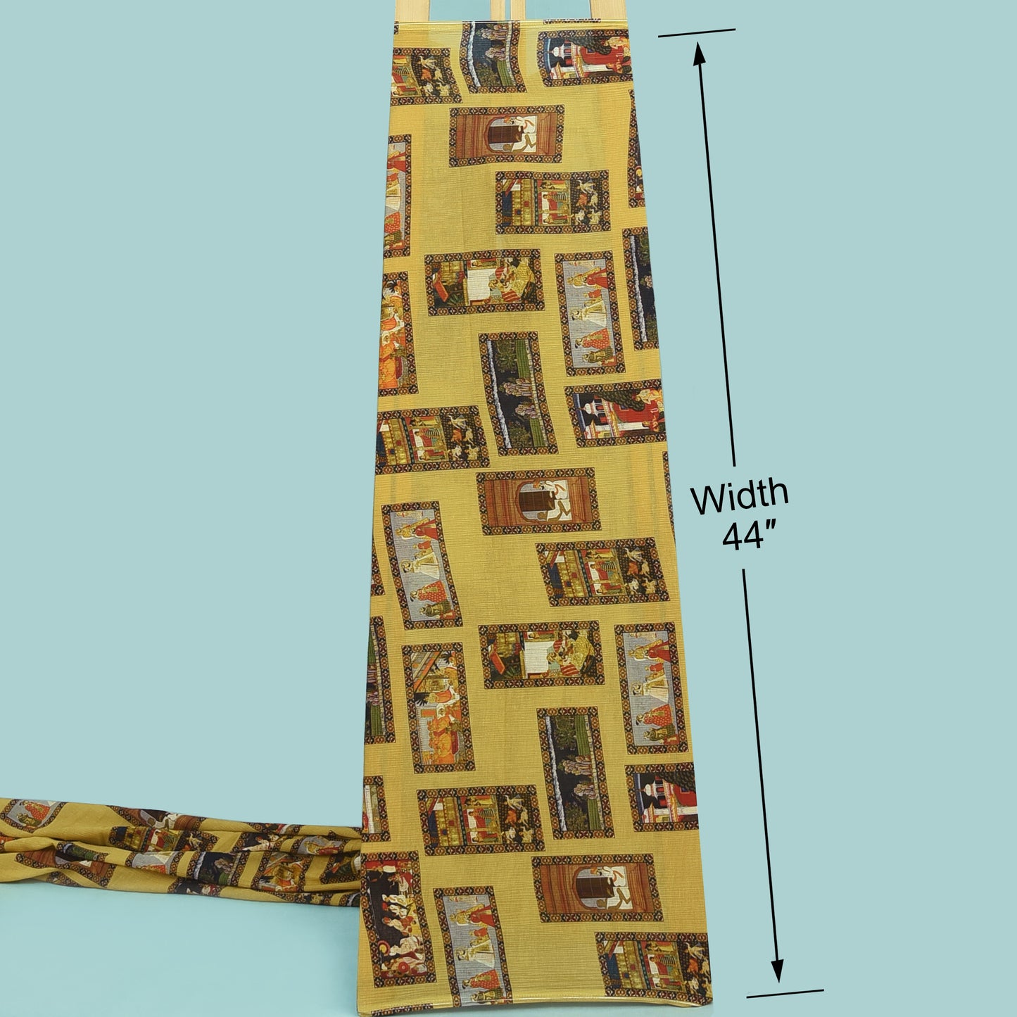 Multicolor Crush Chiffon Hydra Print Fabric