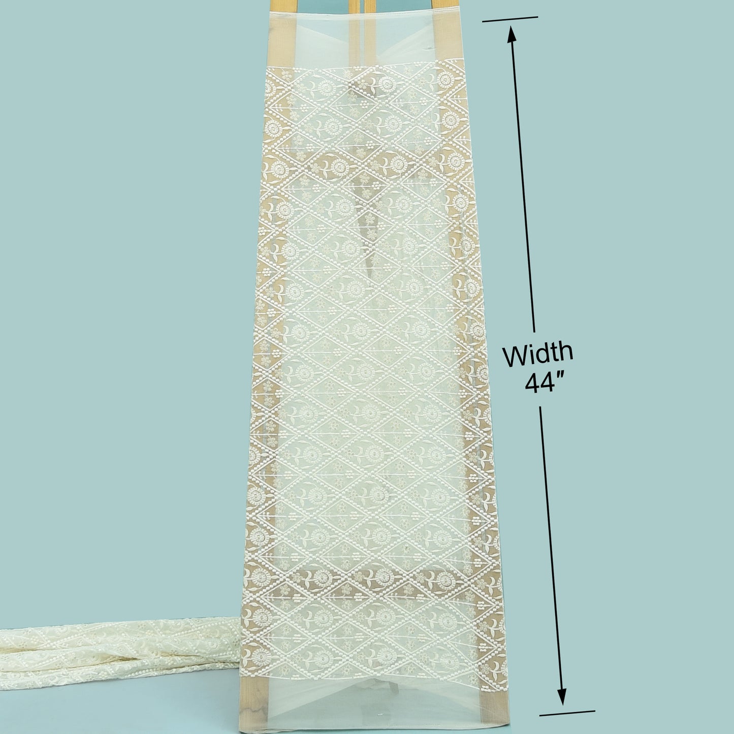 Dyeable Georgette Embroidery Fabric