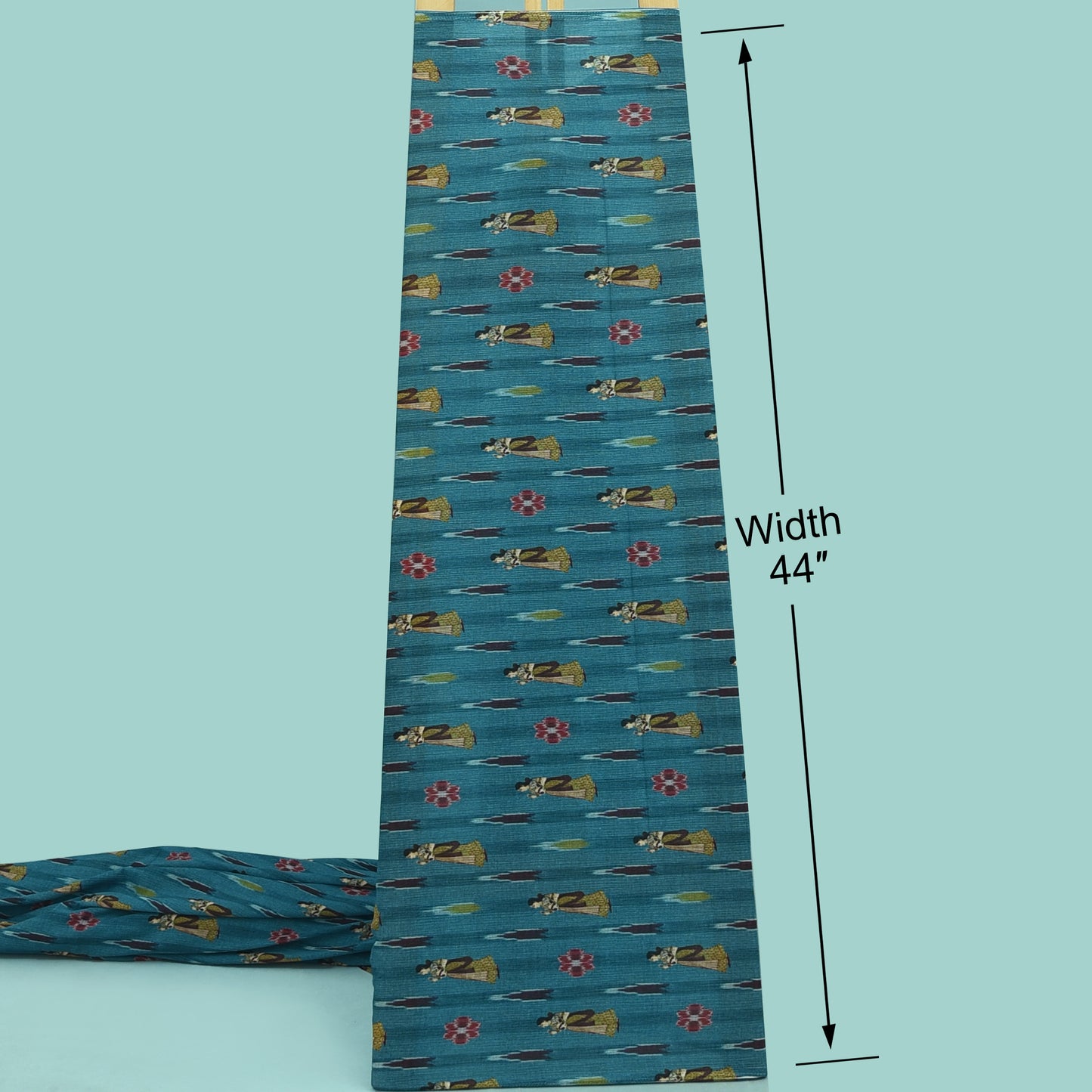 Multicolor Chinon Crush Hydra Print Fabric