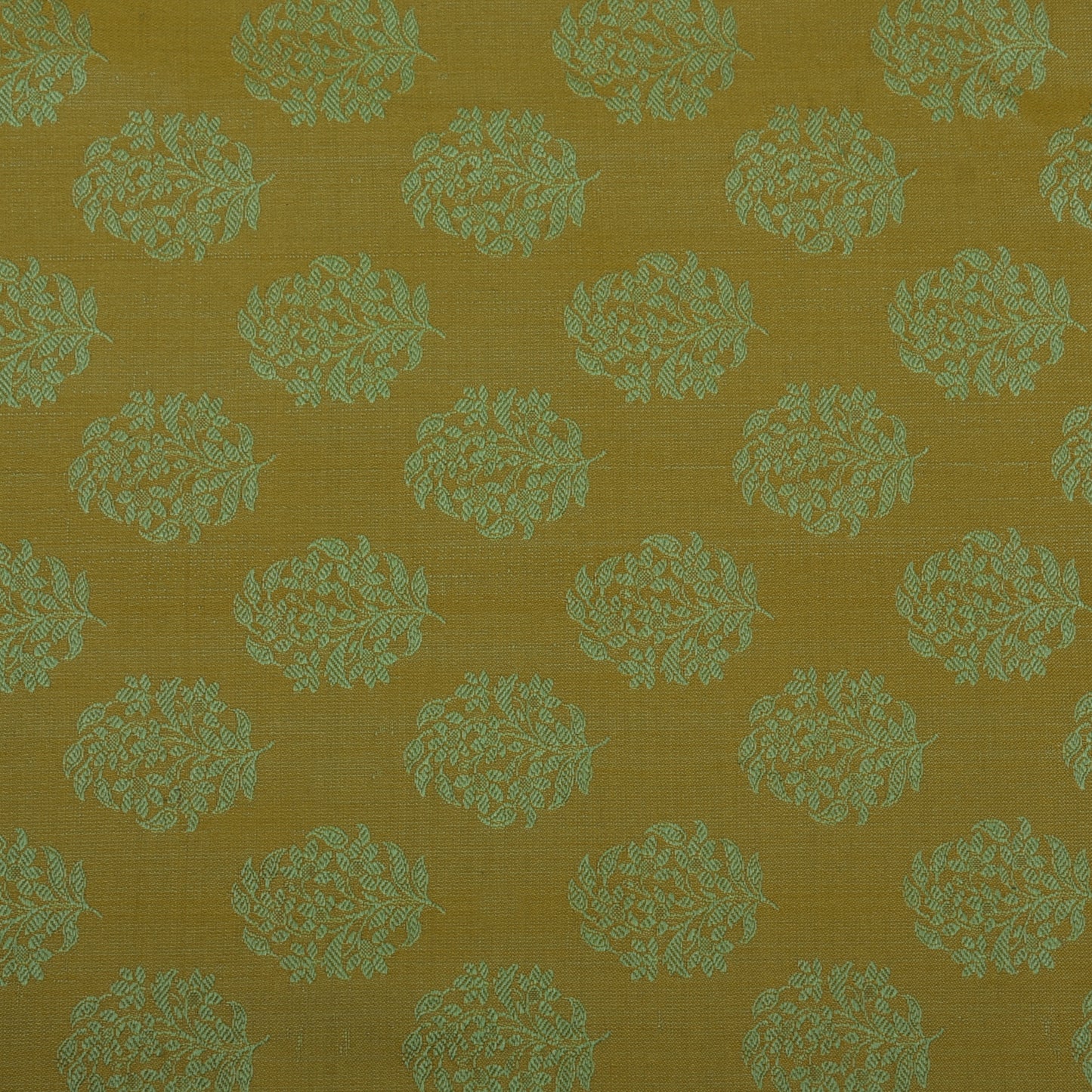 Mehandi Green Color Tanchui Brocade Fabric