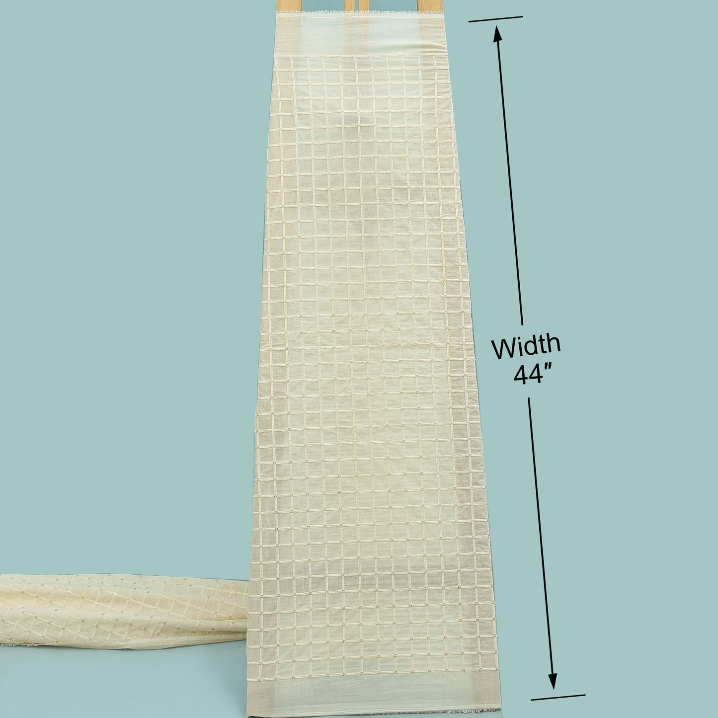 Cream Color Cotton Embroidery Fabric