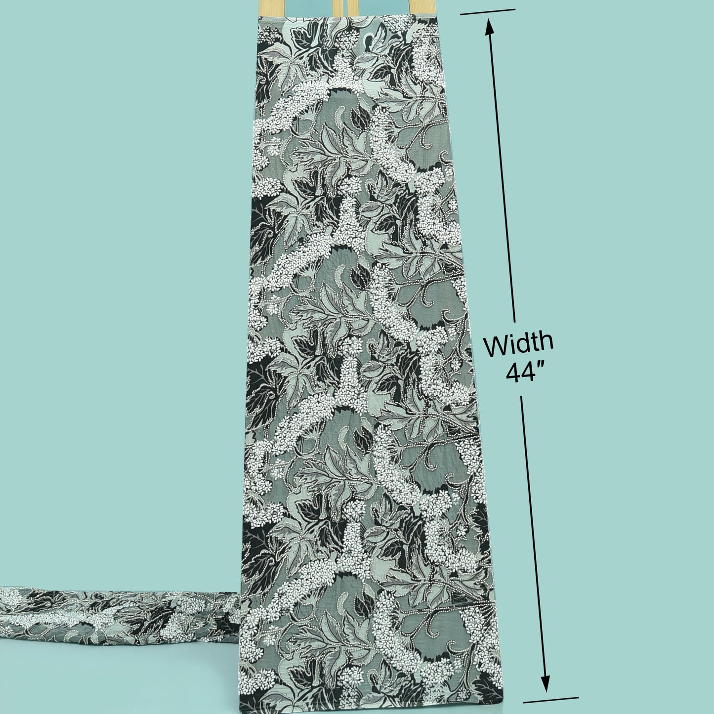 Cutdana Work Crepe Print Embroidery Fabric