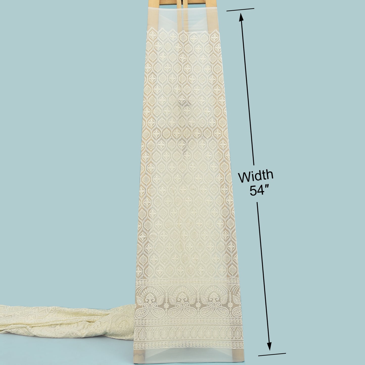 Dyeable Georgette Embroidery Fabric