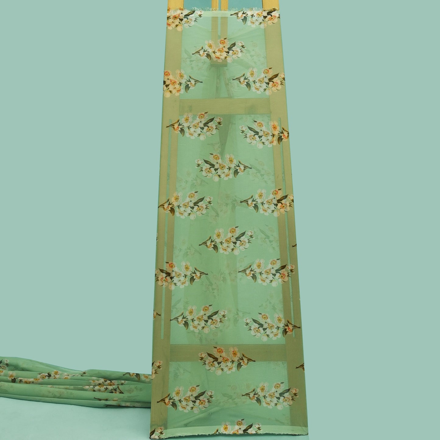 Multicolor Organza Print Fabric