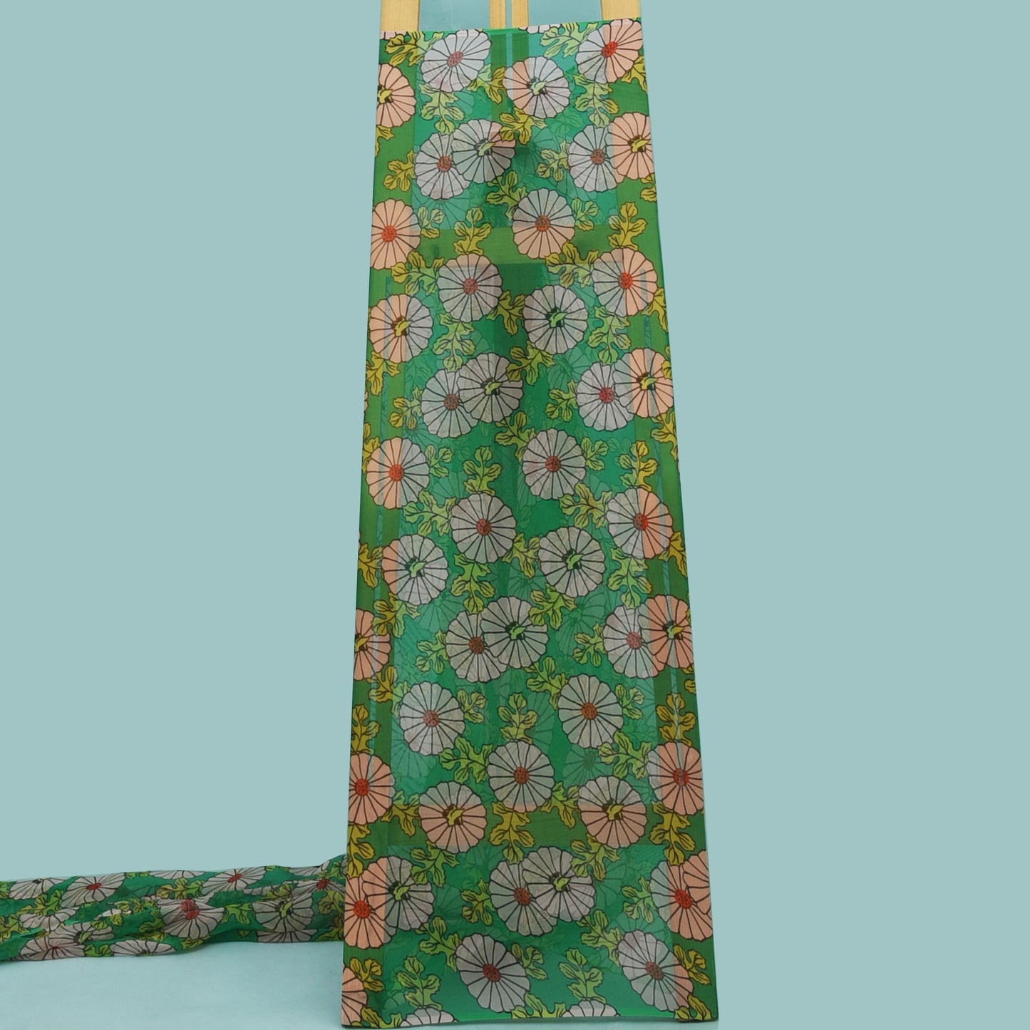 Multicolor Organza Print Fabric