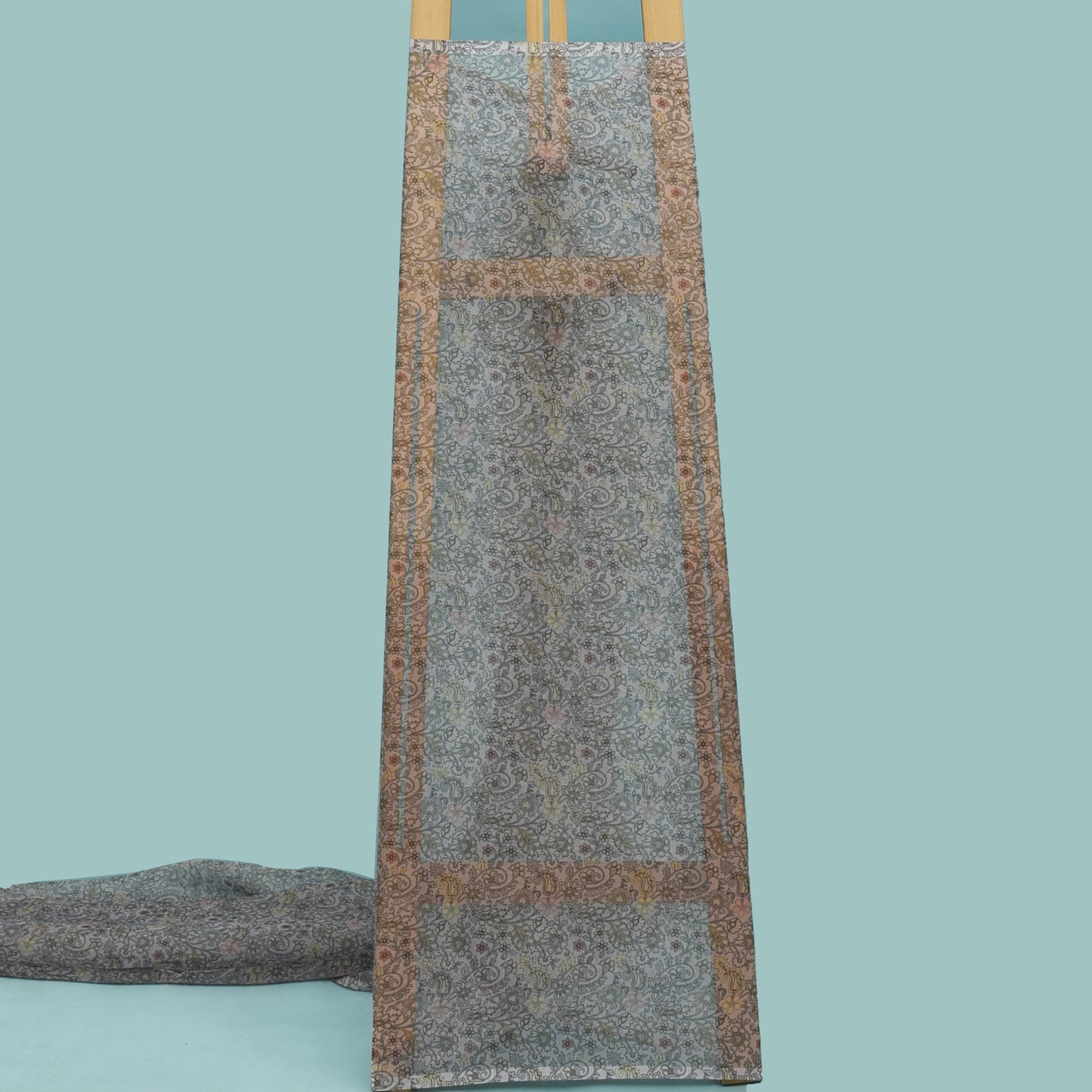 Multicolor Organza Print Fabric