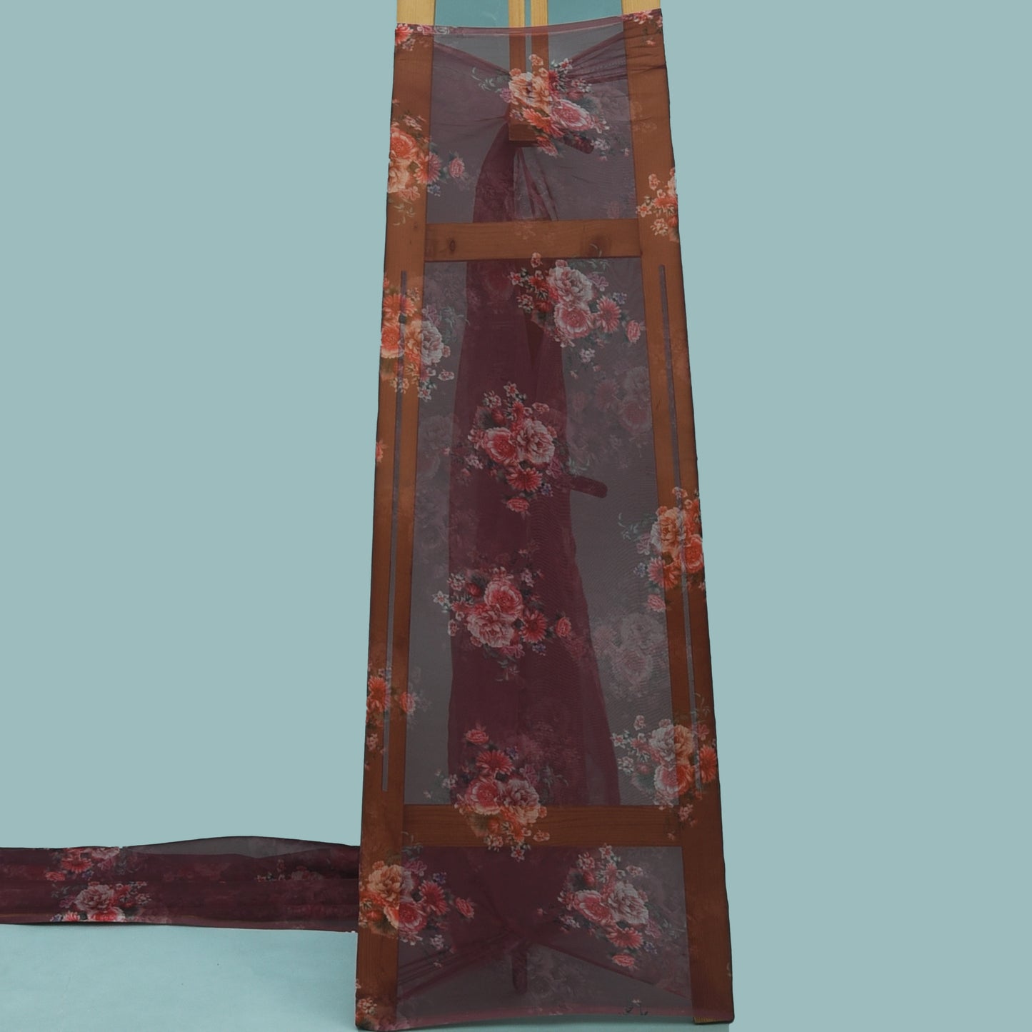 Multicolor Organza Print Fabric