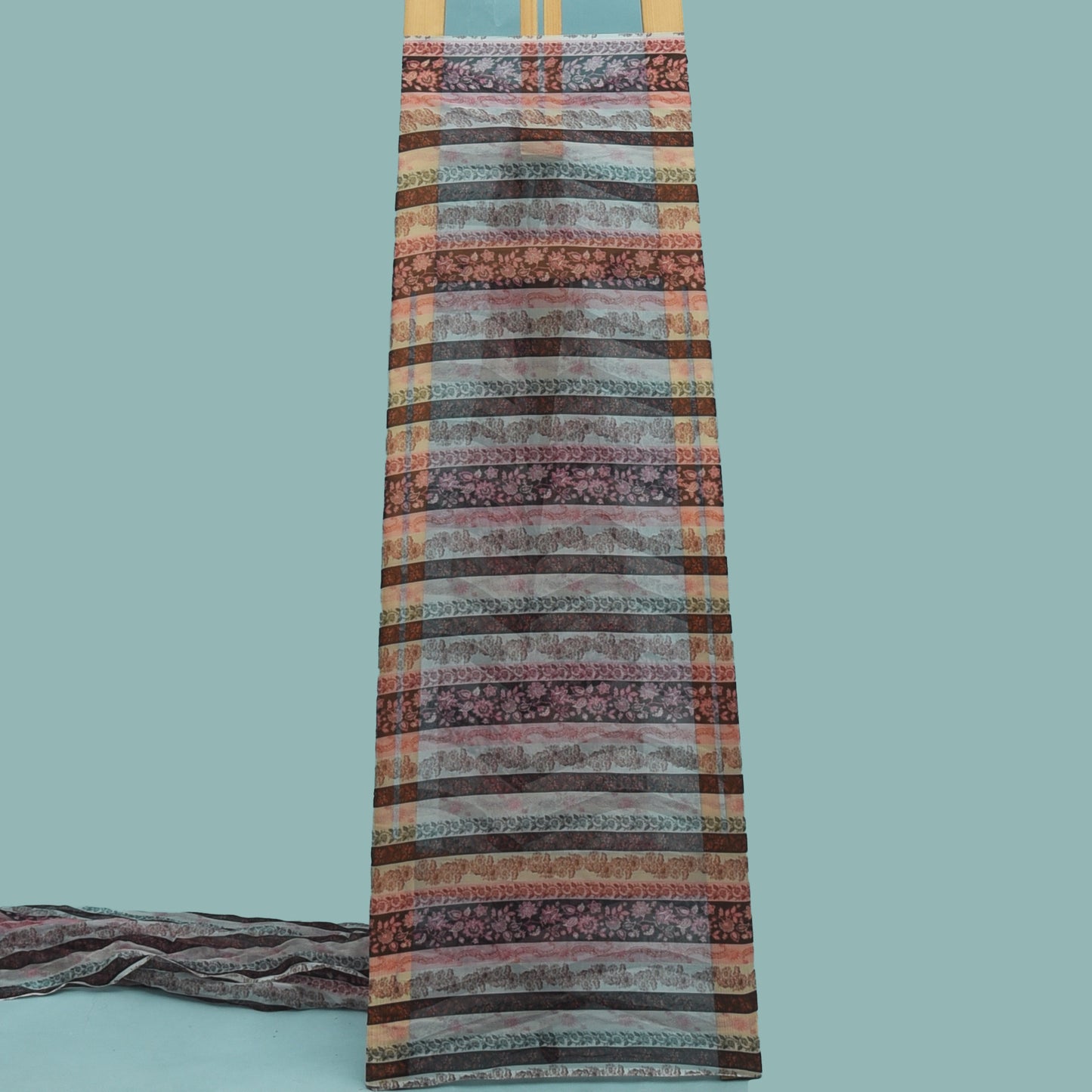 Multicolor Organza Print Fabric