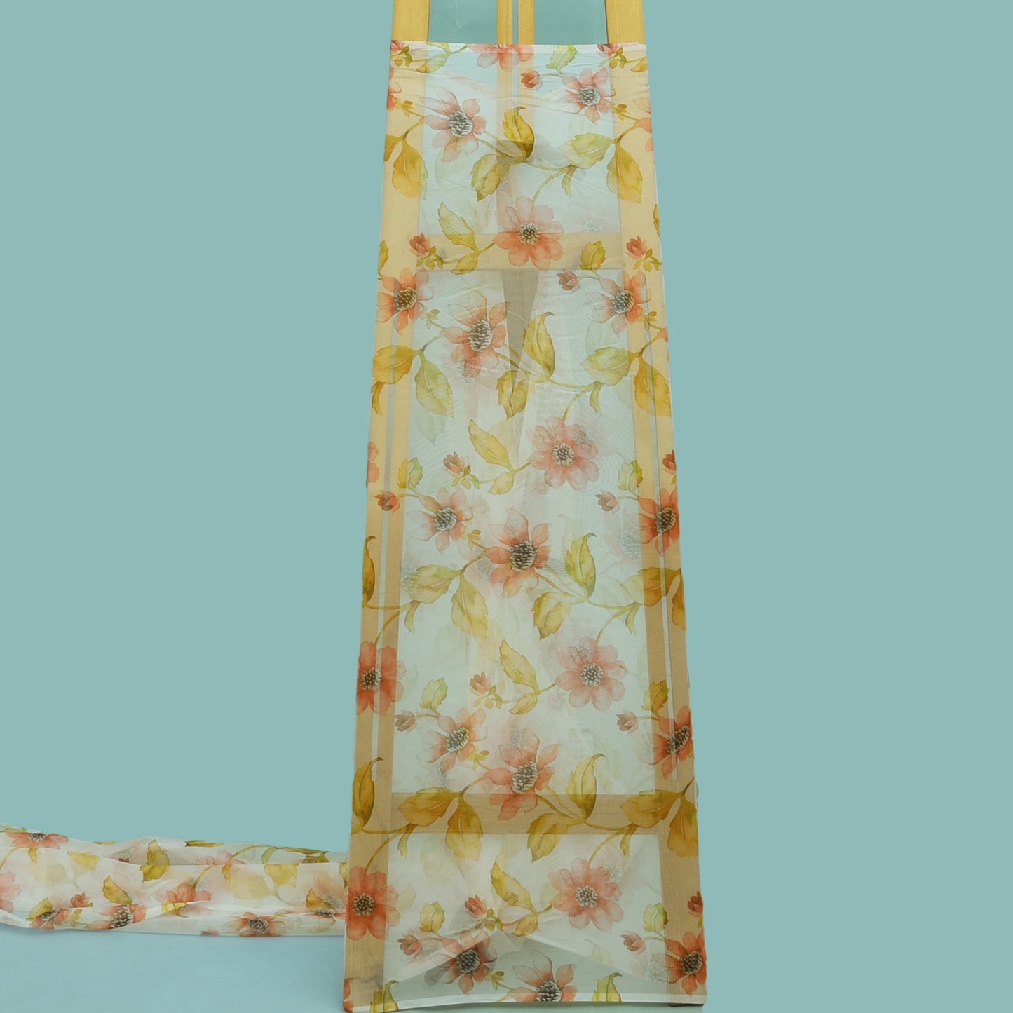 Multicolor Organza Print Fabric