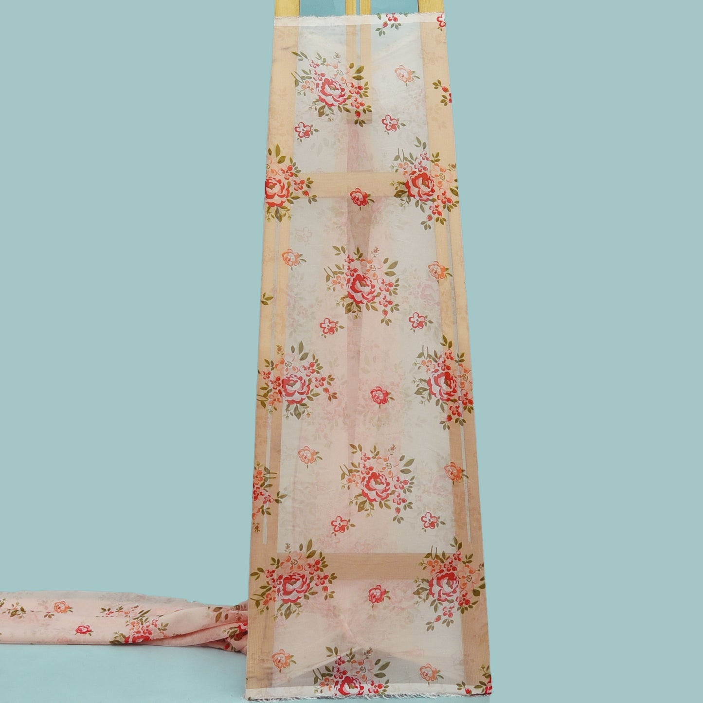 Multicolor Organza Print Fabric