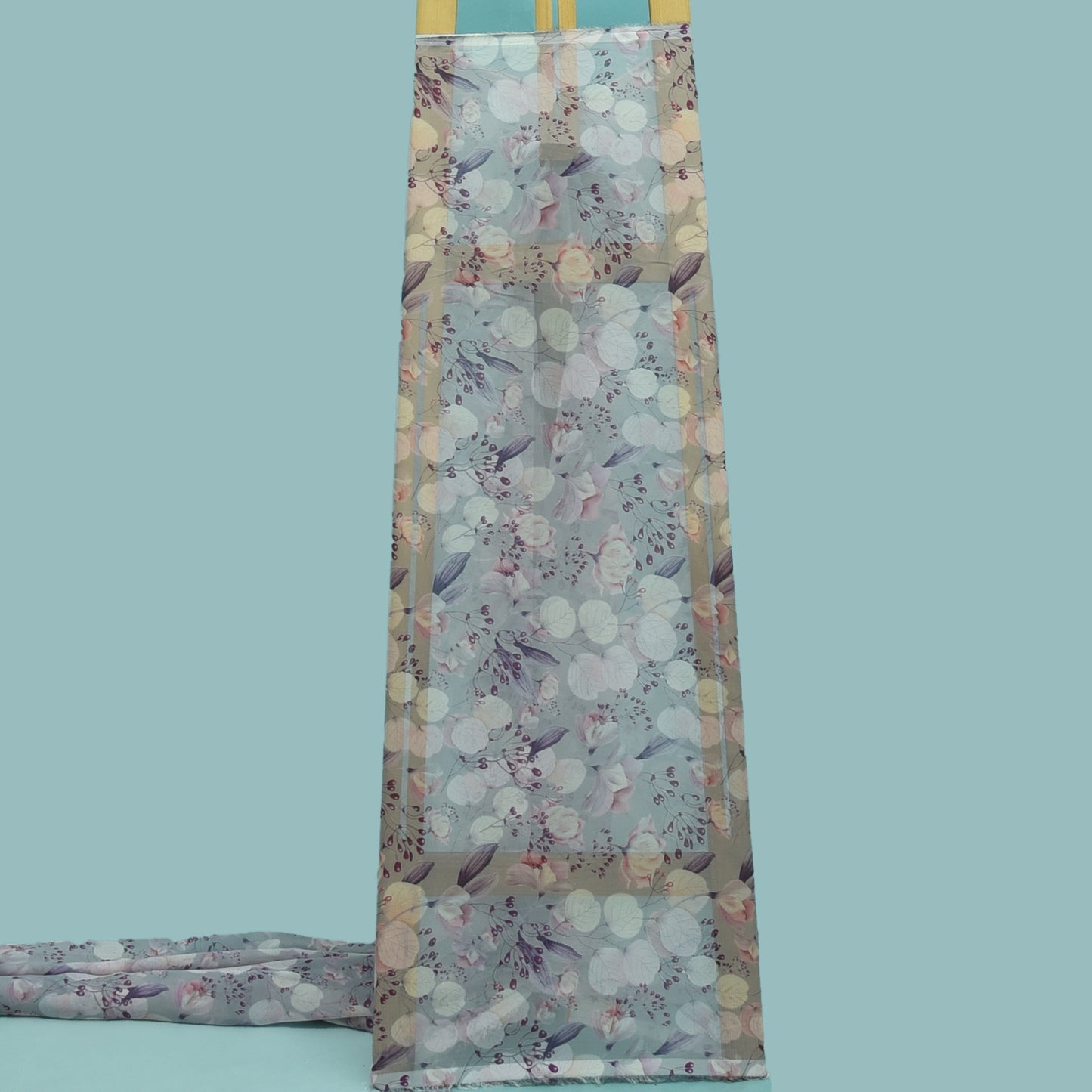 Multicolor Organza Print Fabric