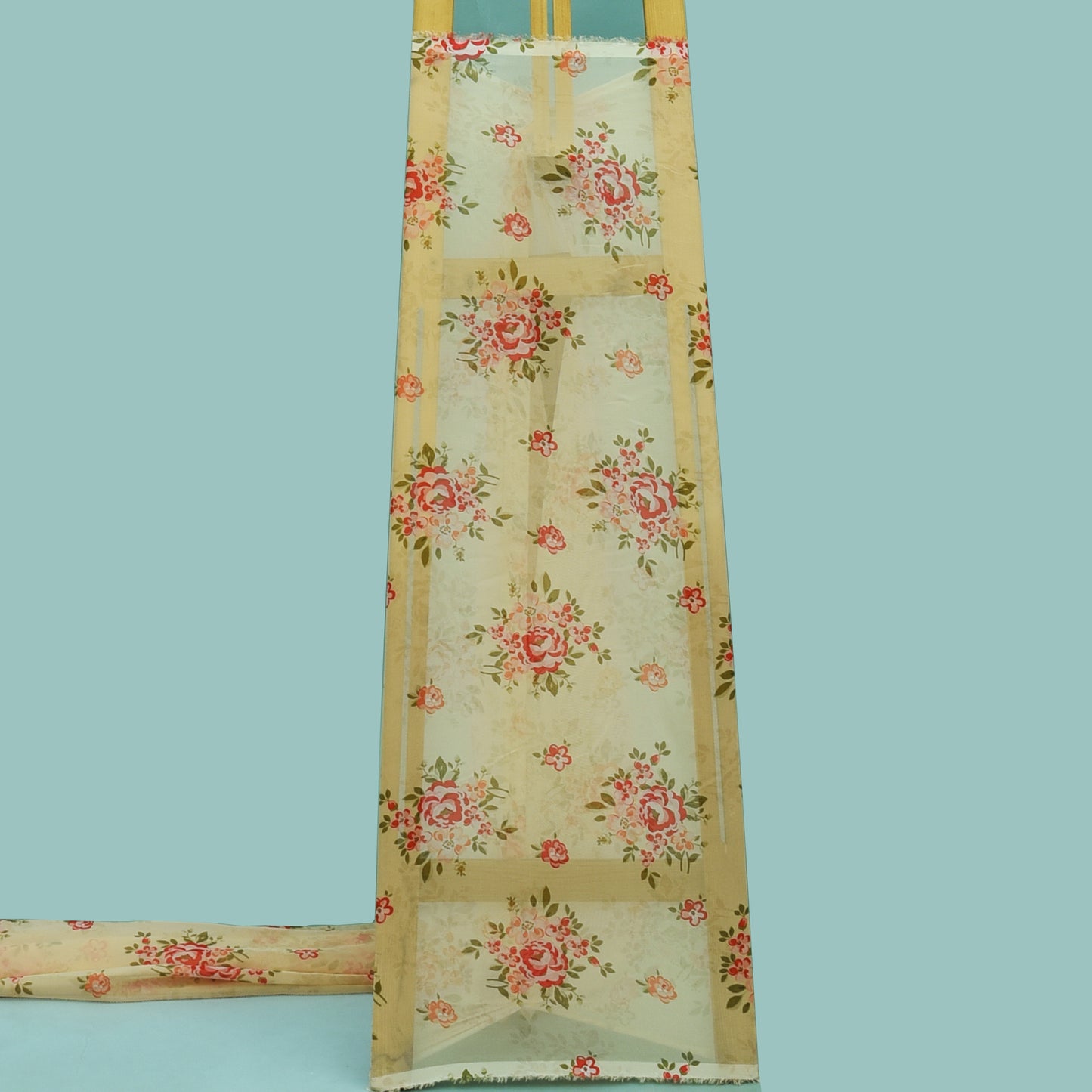 Multicolor Organza Print Fabric