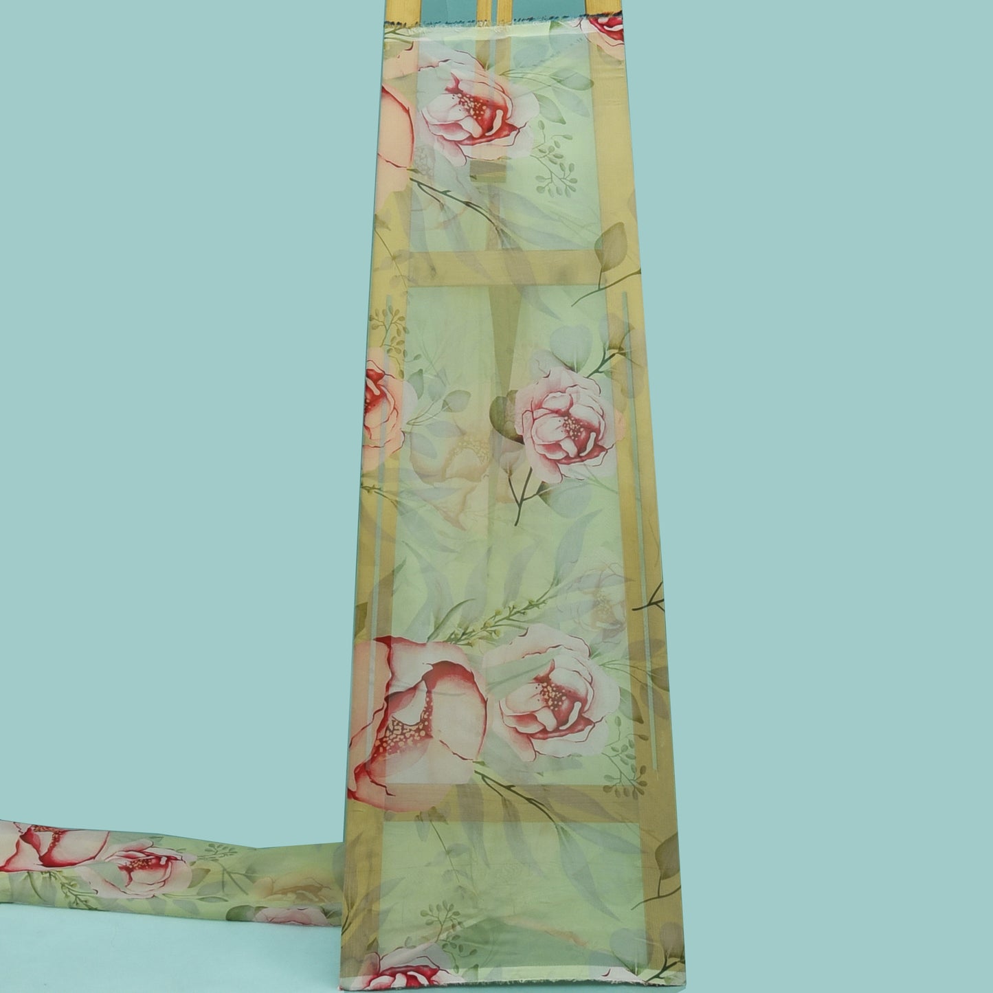 Multicolor Organza Print Fabric