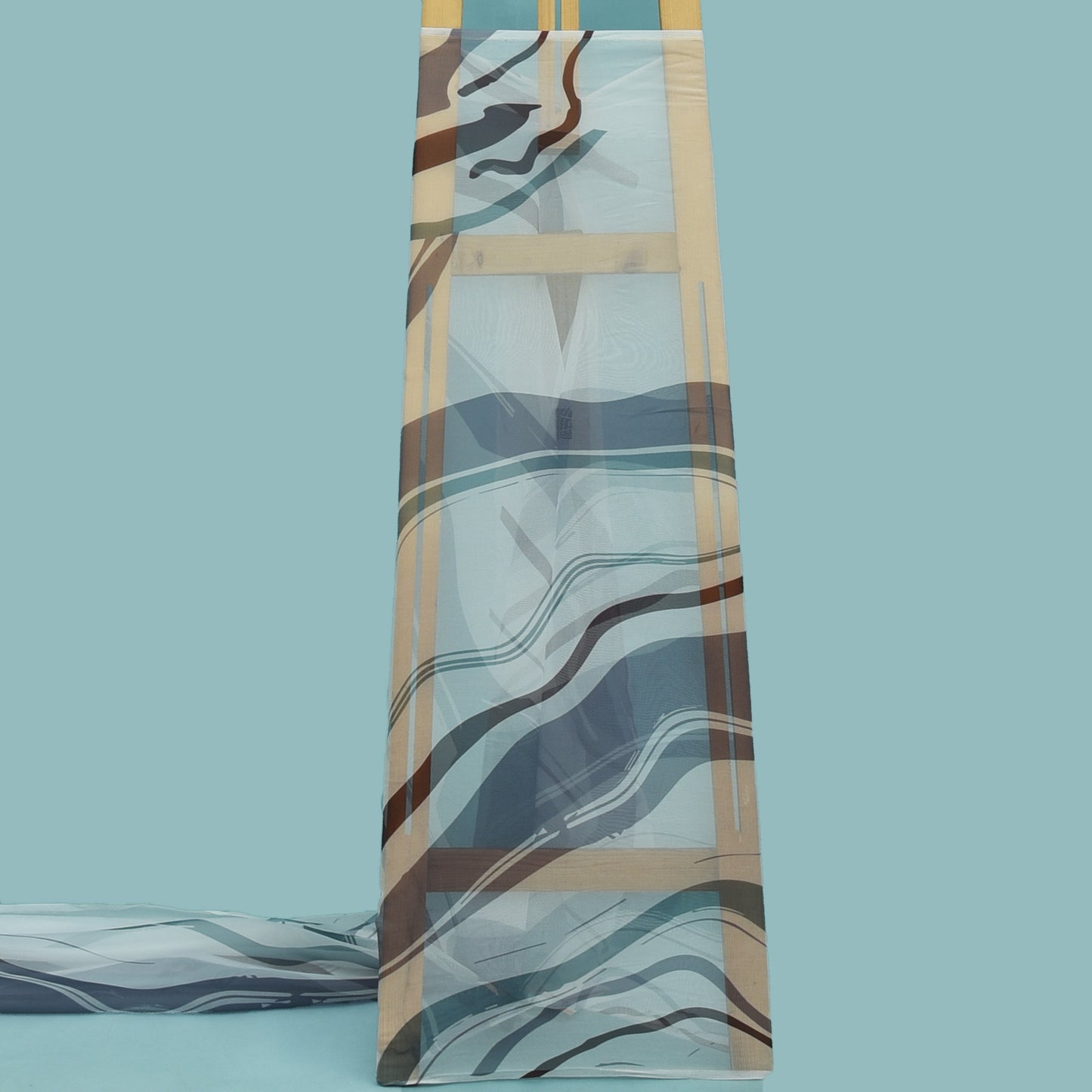 Multicolor Organza Print Fabric