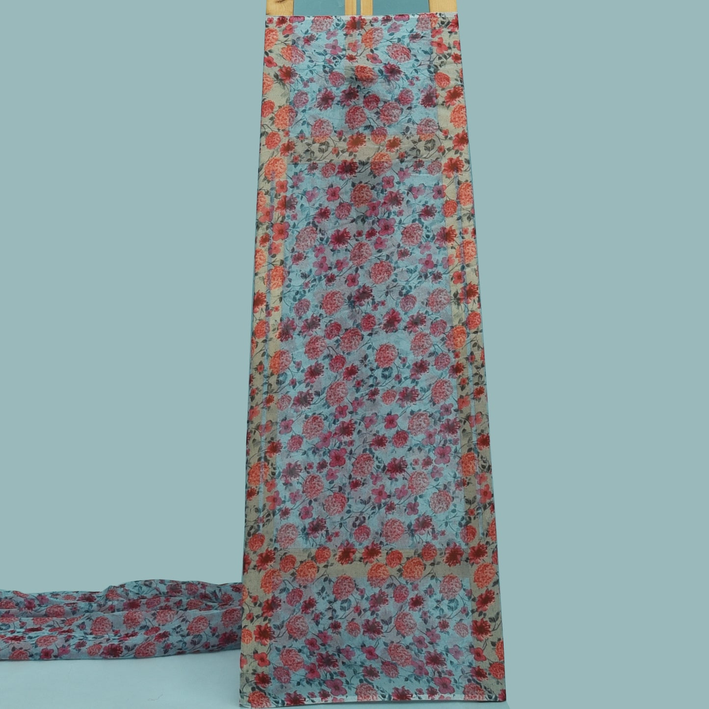 Multicolor Organza Print Fabric