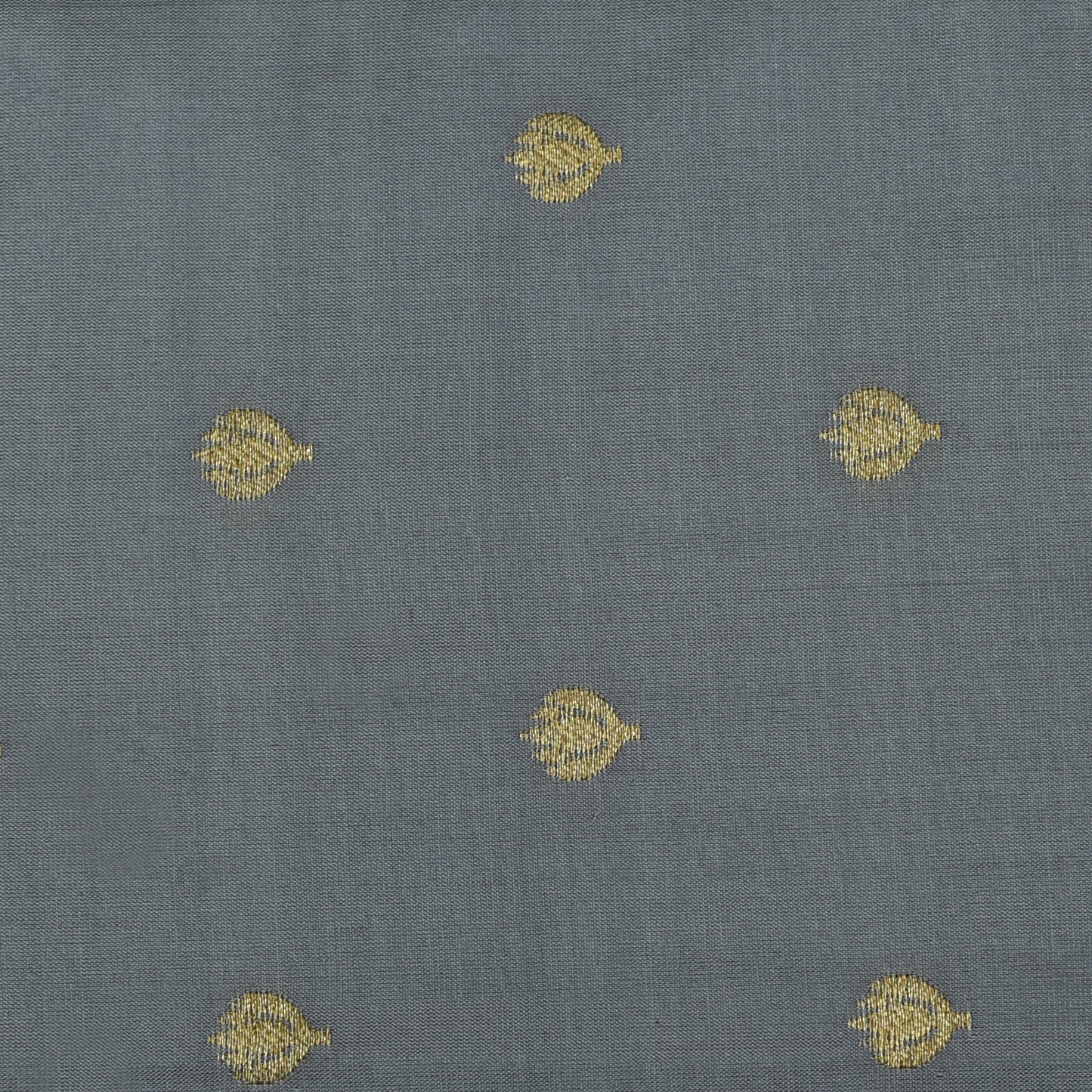 Grey Color Silk Booti Brocade Fabric