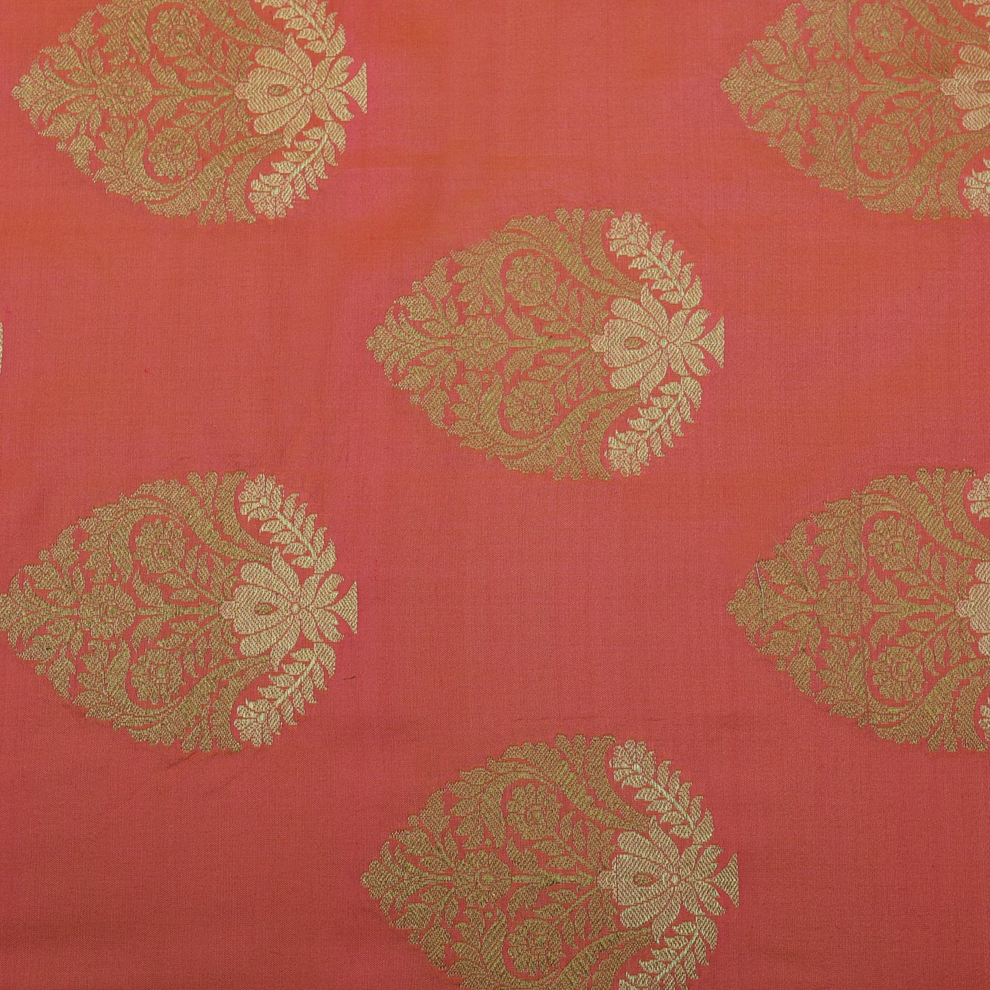 Pink Color Pure Brocade Fabric