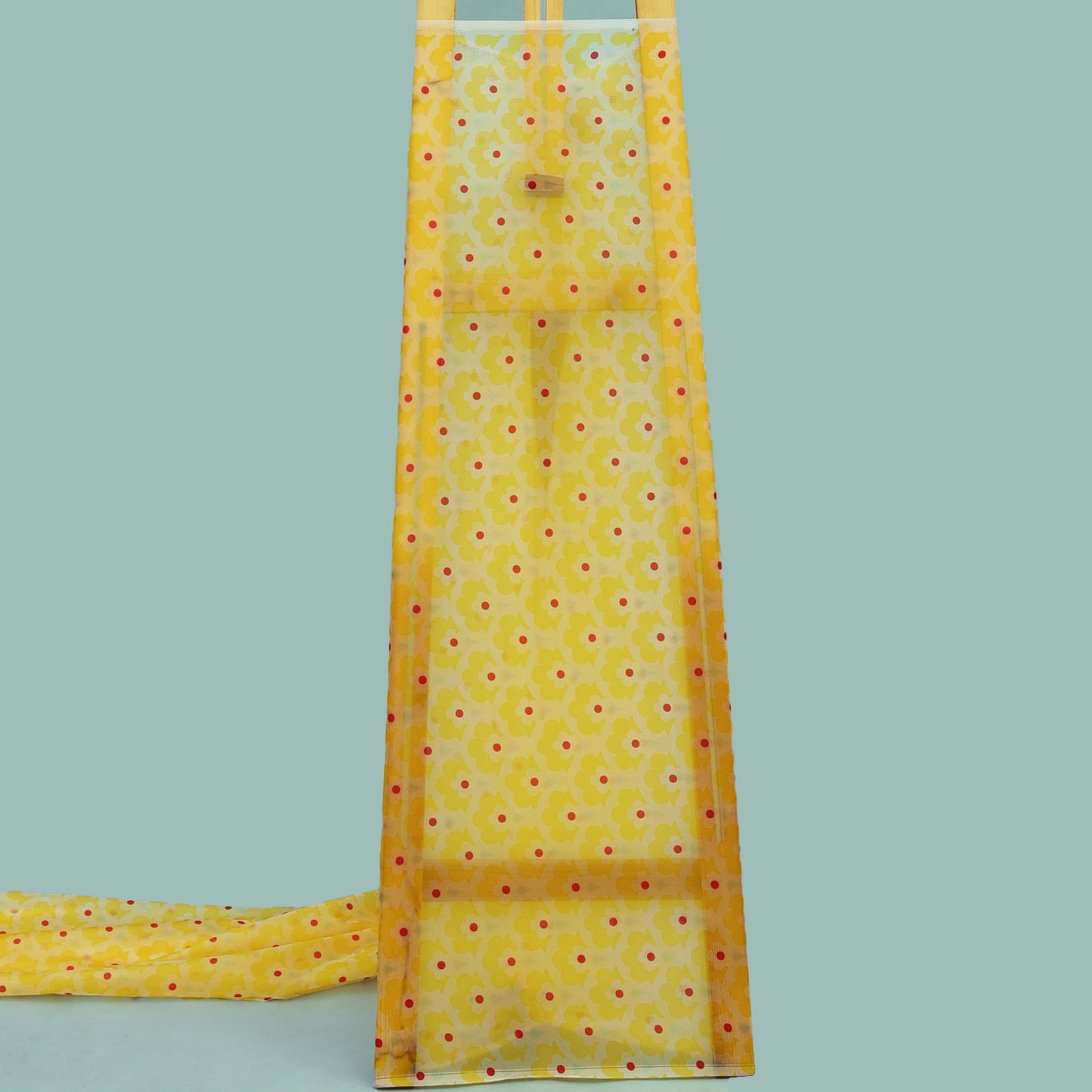 Multicolor Satin Organza Print Fabric