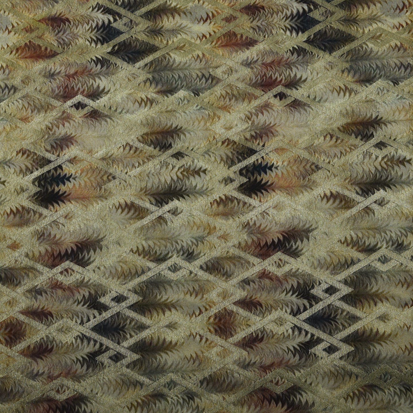 Multicolor Pure Brocade Fabric