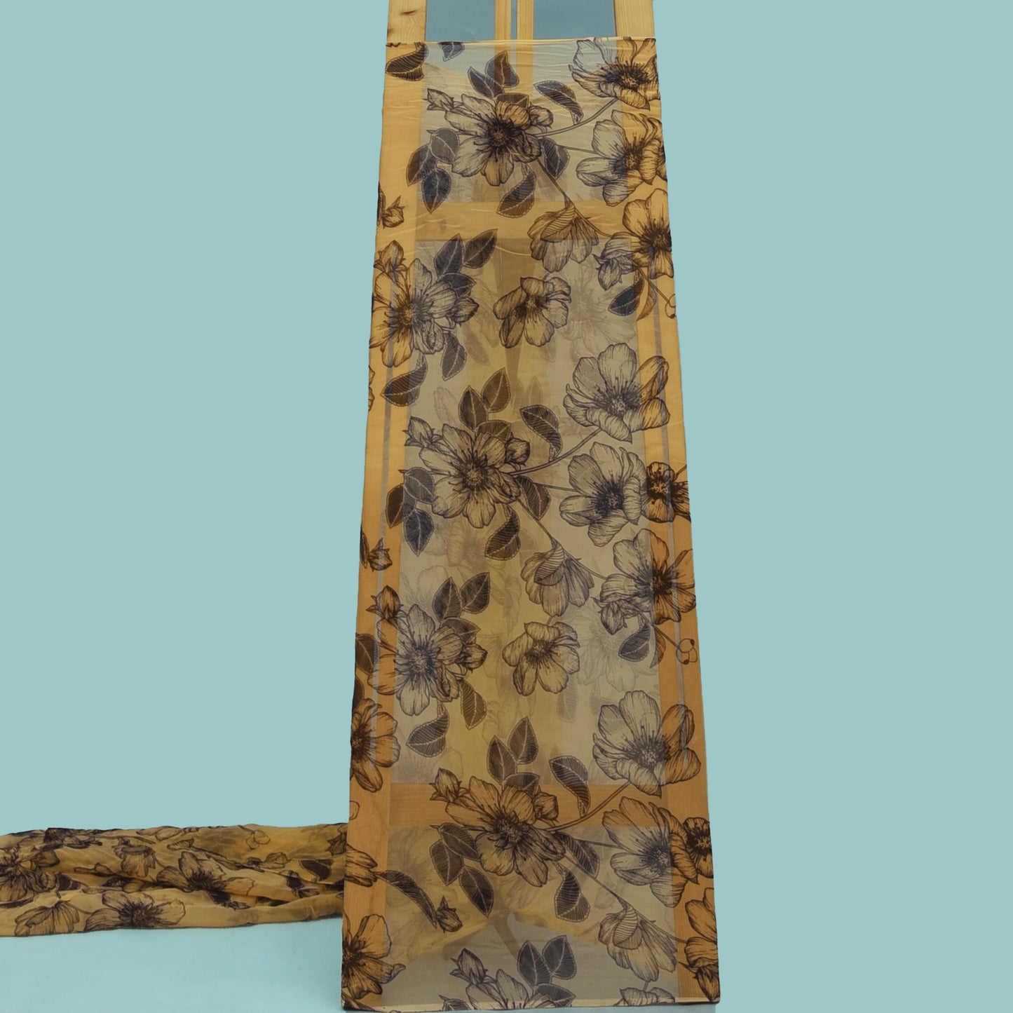 Multicolor Organza Print Fabric