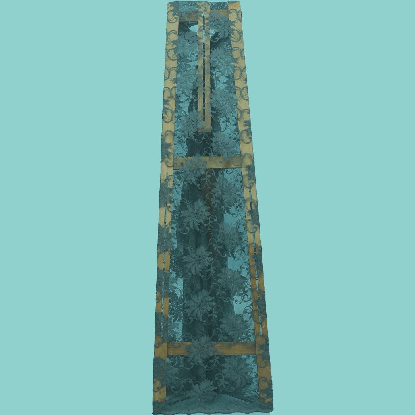 Grey Color Chantilly Lace Fabric