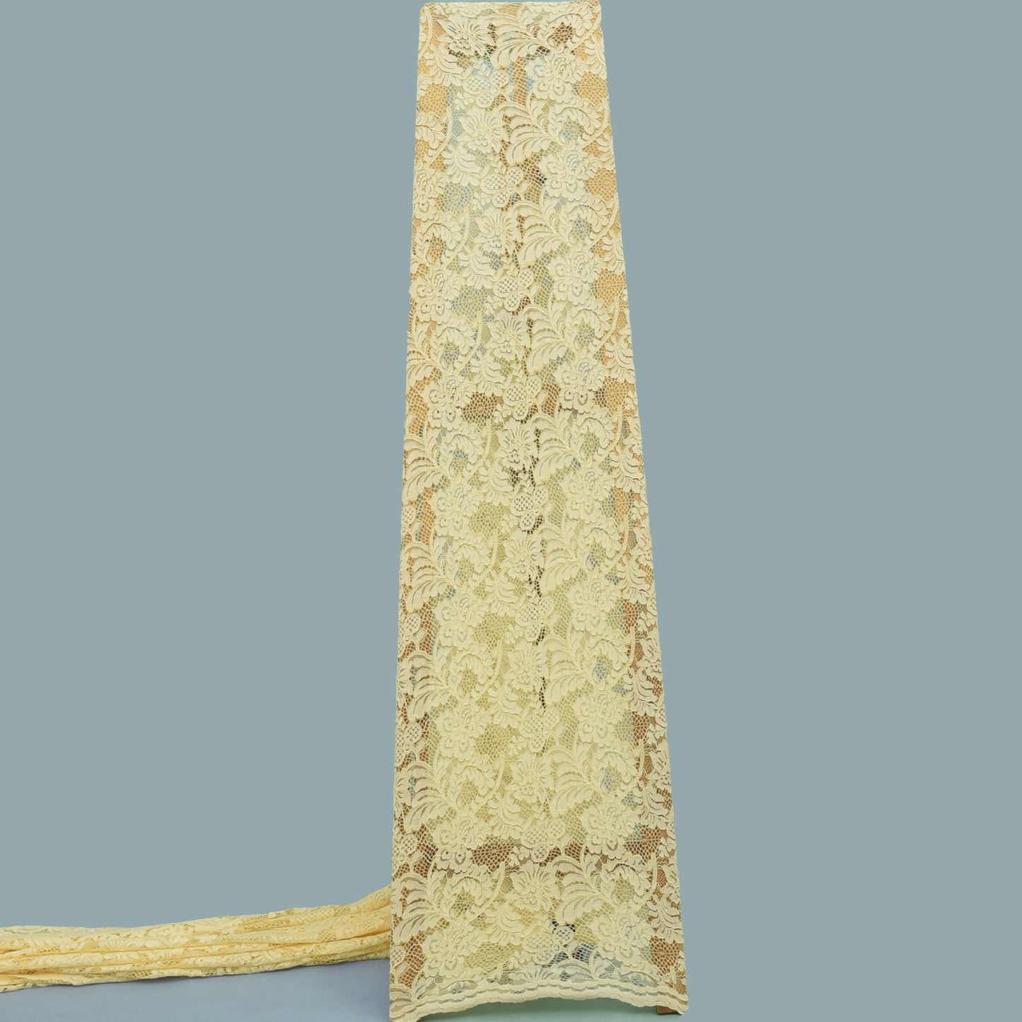 Cream Color Chantilly Net Fabric