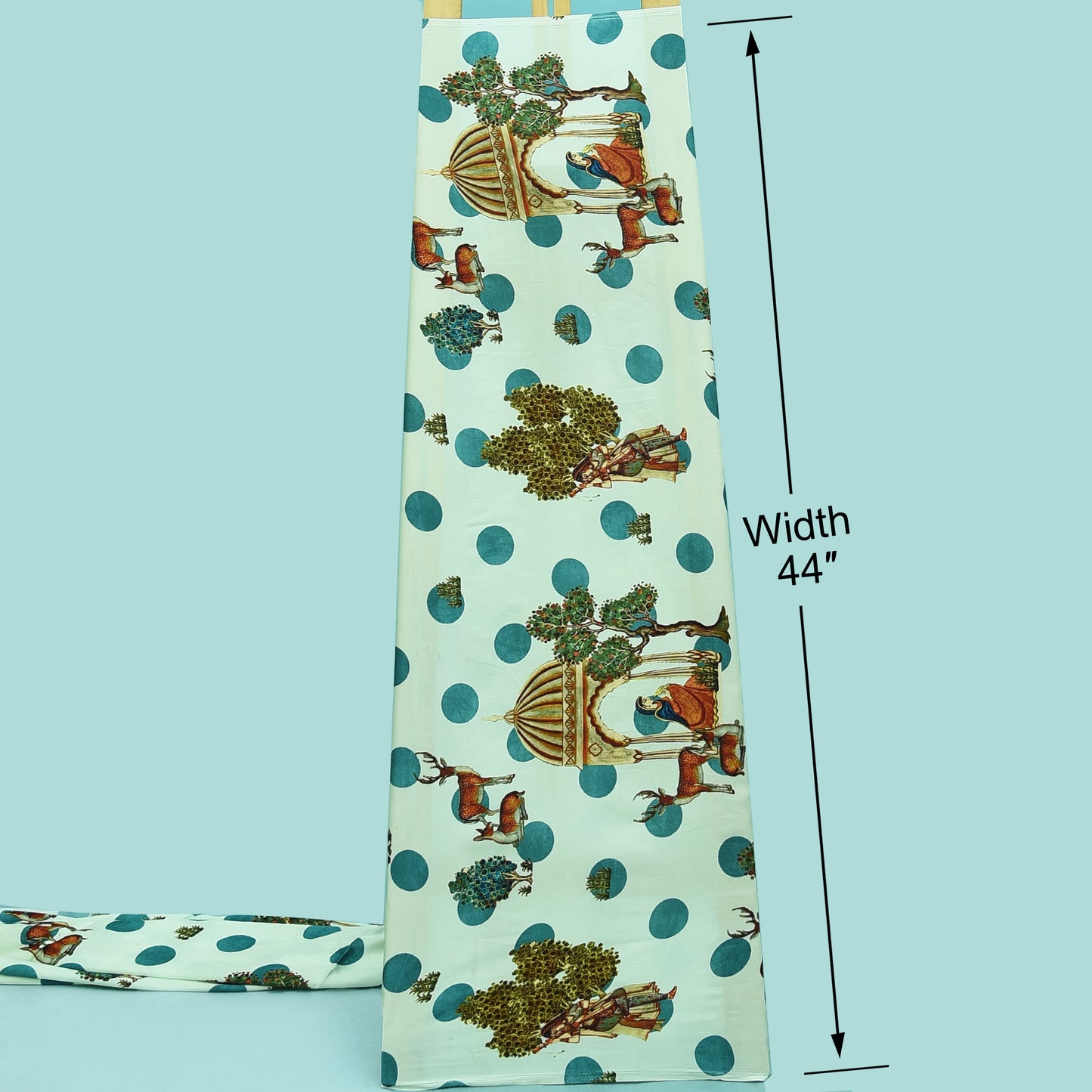 Multicolor Modal Satin Hydra Print Fabric