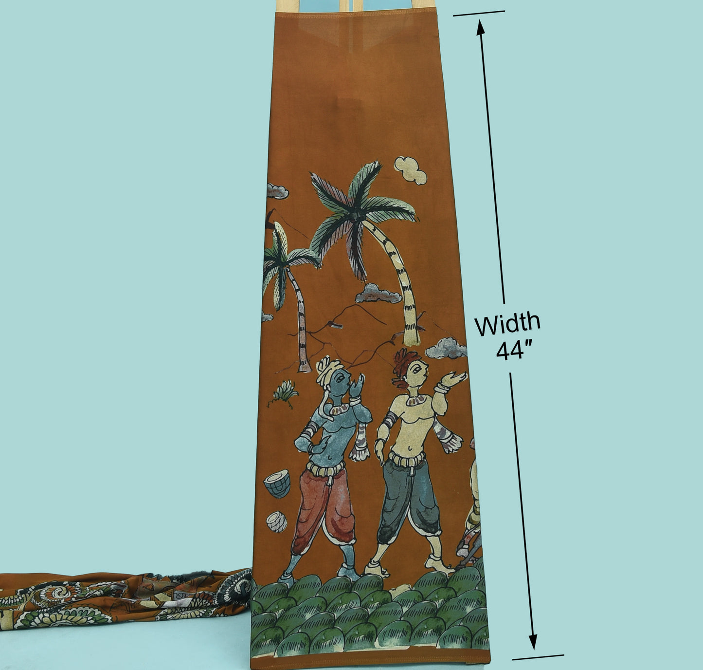 Multicolor Modal Satin Hydra Print Fabric